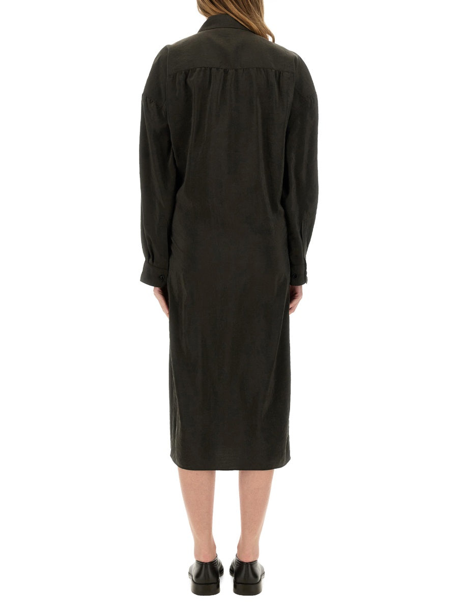 LEMAIRE Relaxed Fit Twisted Collar Dress - Size 36