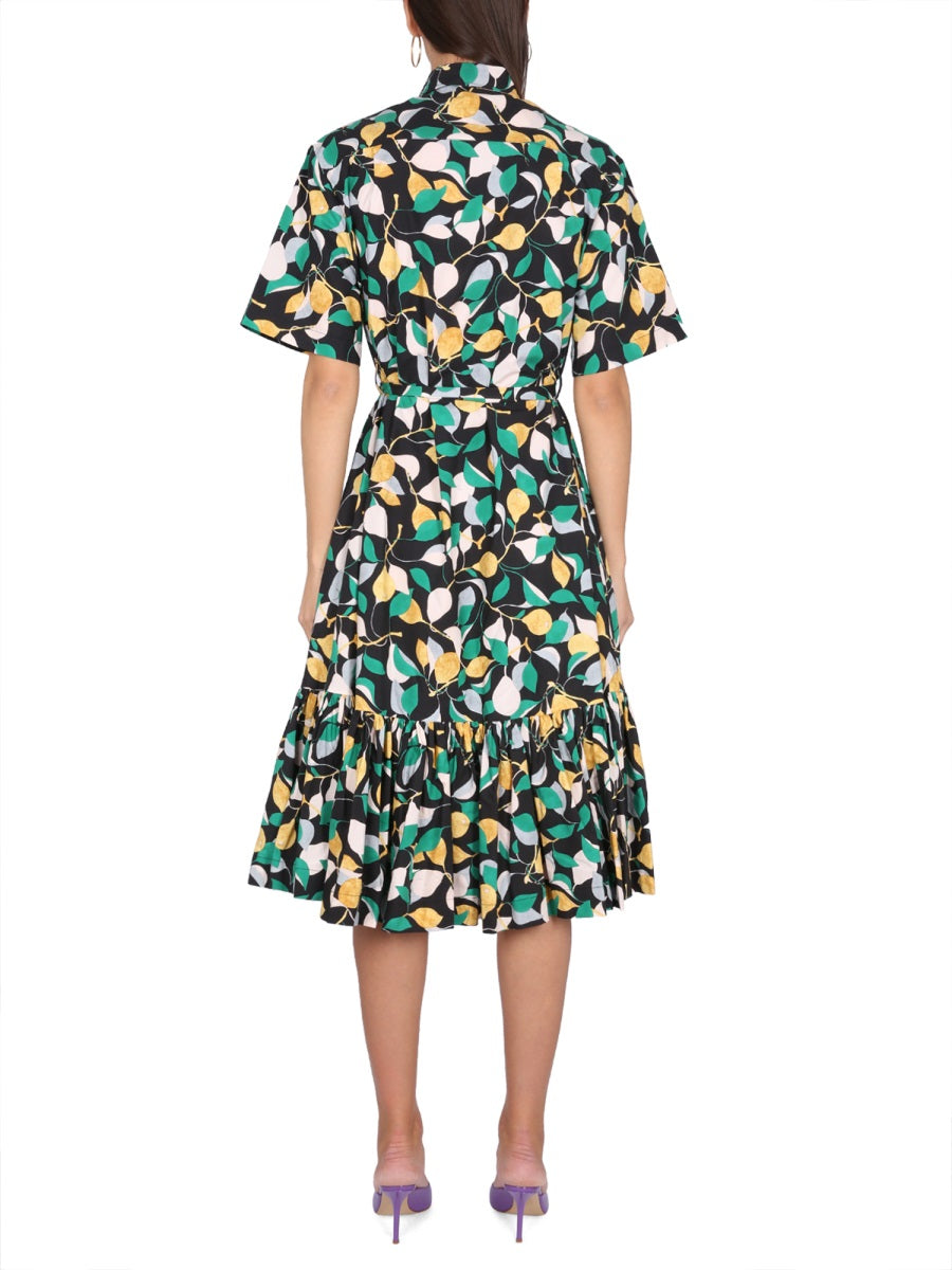 LA DOUBLE J Classic Collar Mini Shirt Dress with Belt