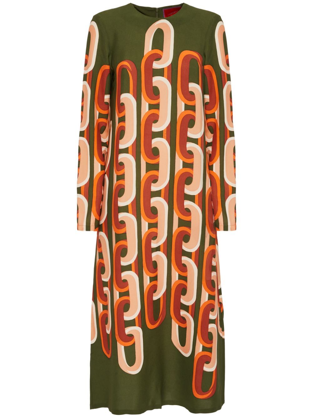 LA DOUBLE J Long Sleeve Midi Swing Dress