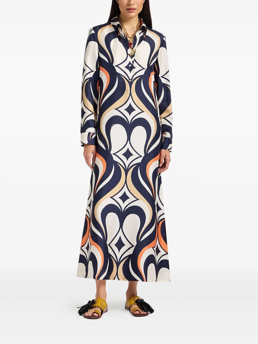 LA DOUBLE J Geometric Pattern Dress - FW25 Collection