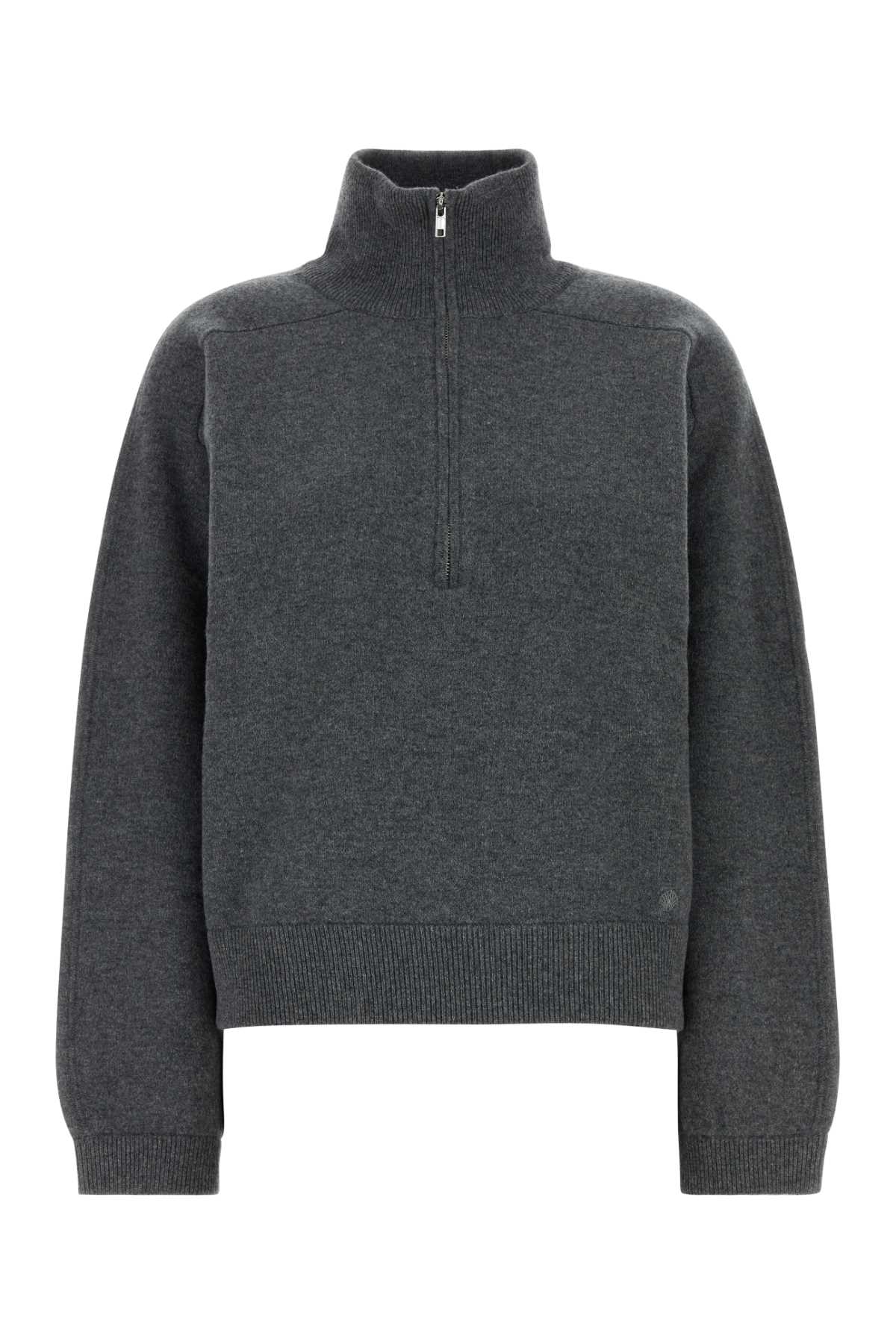 LOULOU DE SAISON Oversized Cashmere Stand Collar Sweater