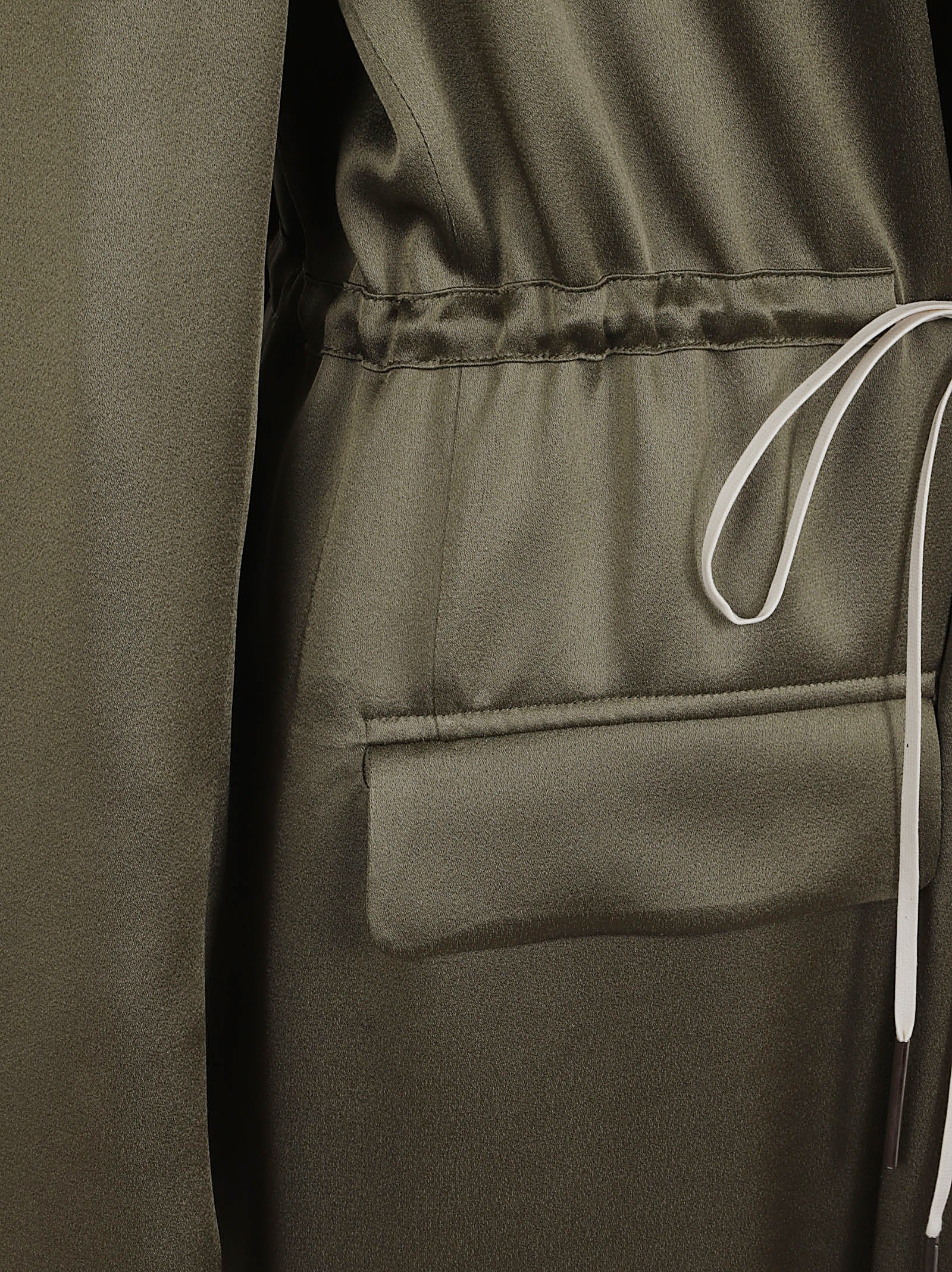 DRIES VAN NOTEN Military-Inspired Cape with Drawstring Waist