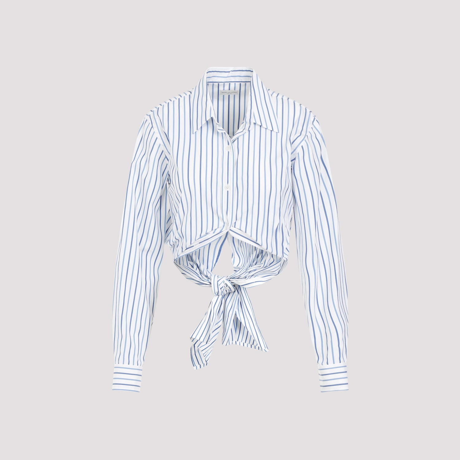 DRIES VAN NOTEN Elegant Button-Down Shirt with Bow Detail