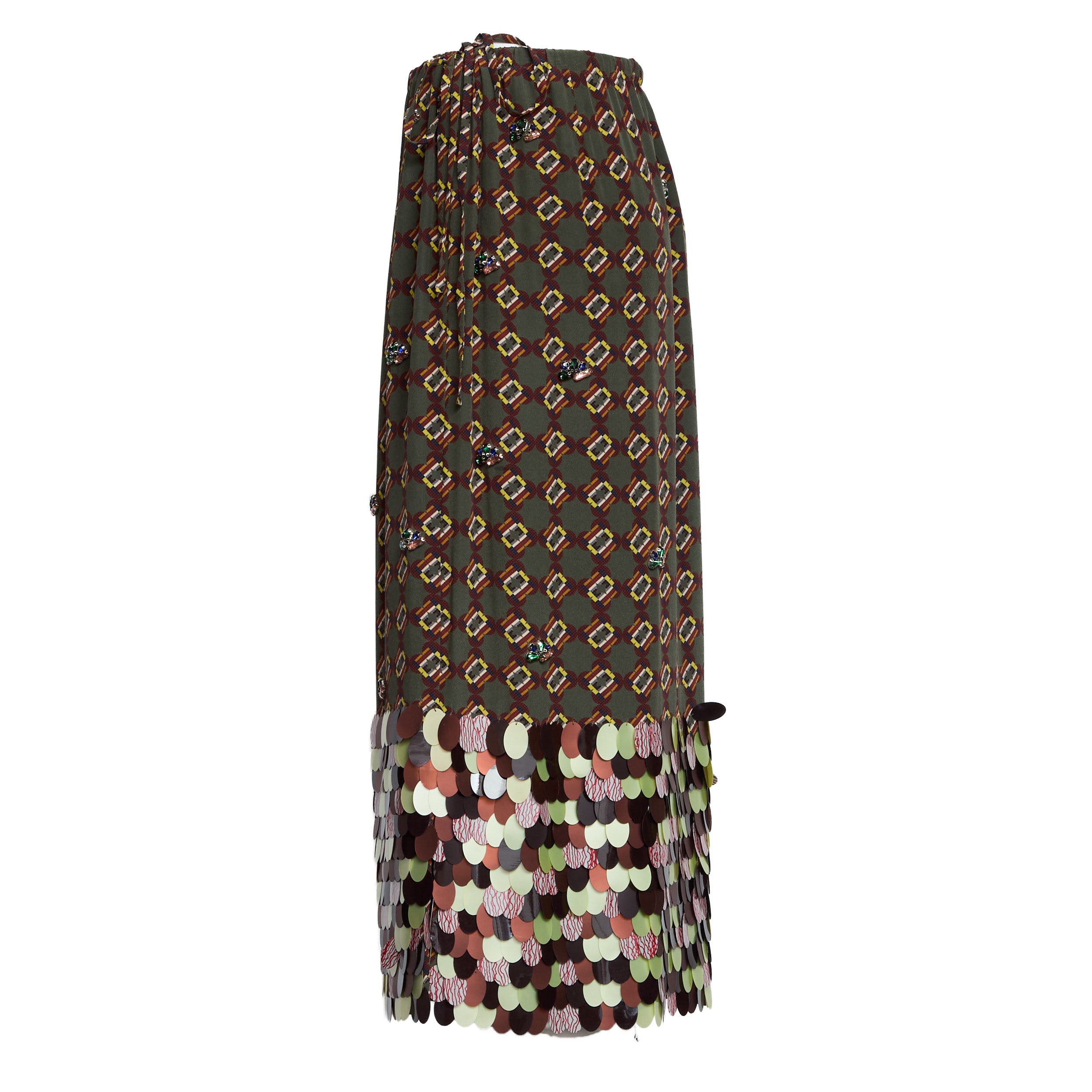DRIES VAN NOTEN Scotta Long Embellished Skirt - Regular Fit