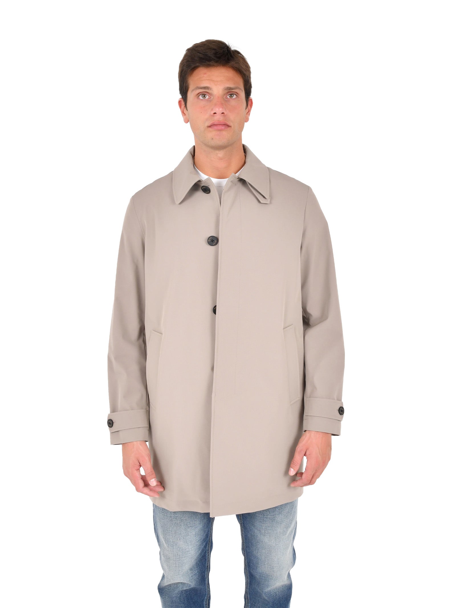 DRUMOHR Stylish Windbreaker with Shirt Collar for Men