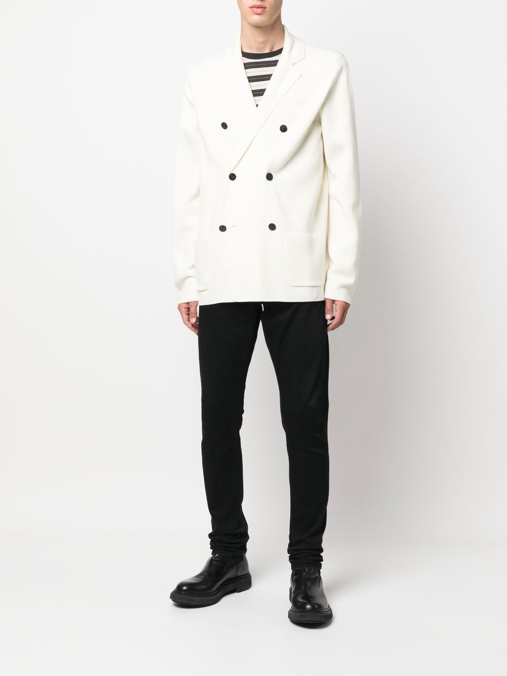 DRUMOHR Double-Breasted Blazer in Merino Wool for Men - FW25