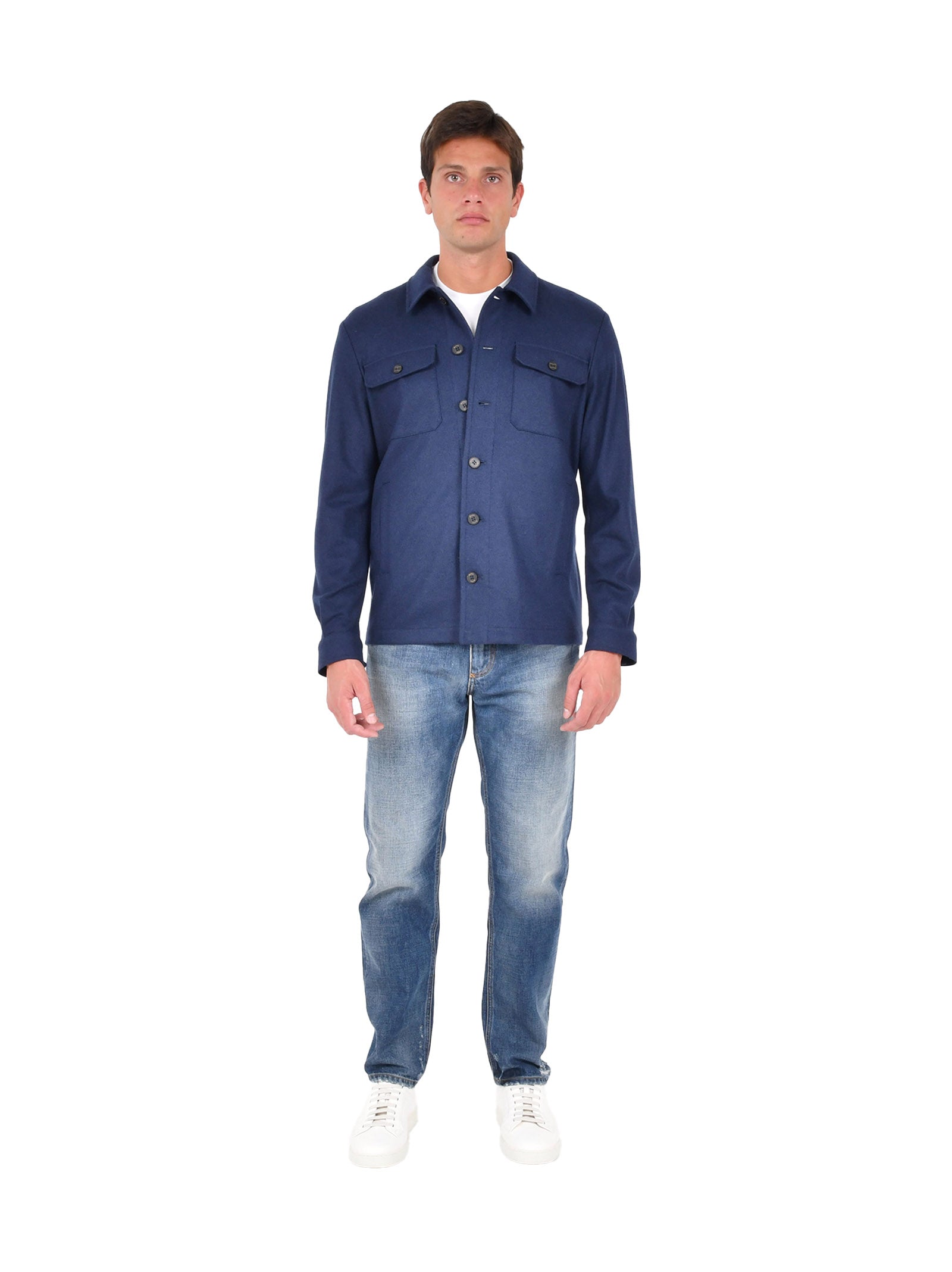 DRUMOHR Luxurious Wool-Cashmere Overshirt for Men