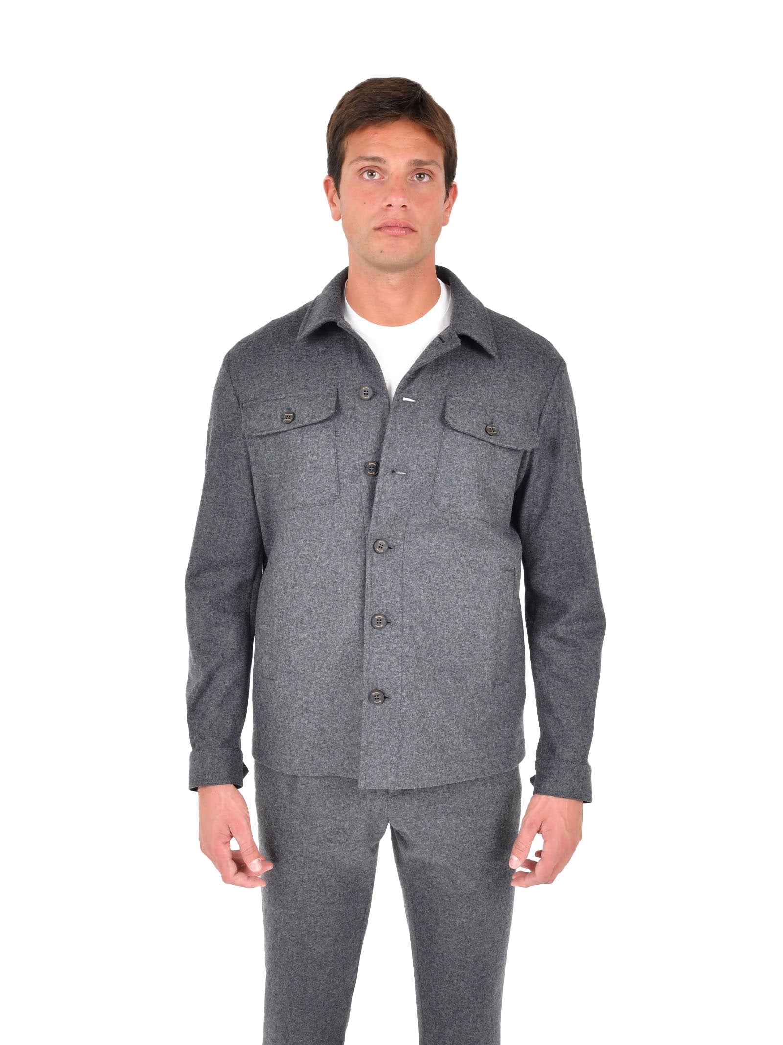 DRUMOHR Melange Overshirt for Men