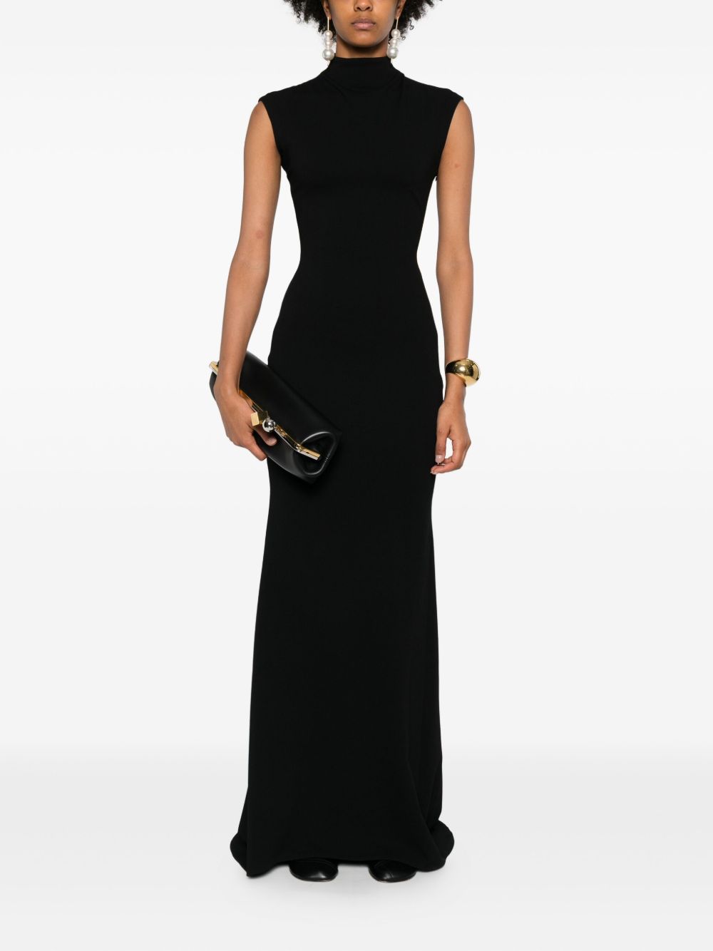 JACQUEMUS High Neck Sleeveless Maxi Dress