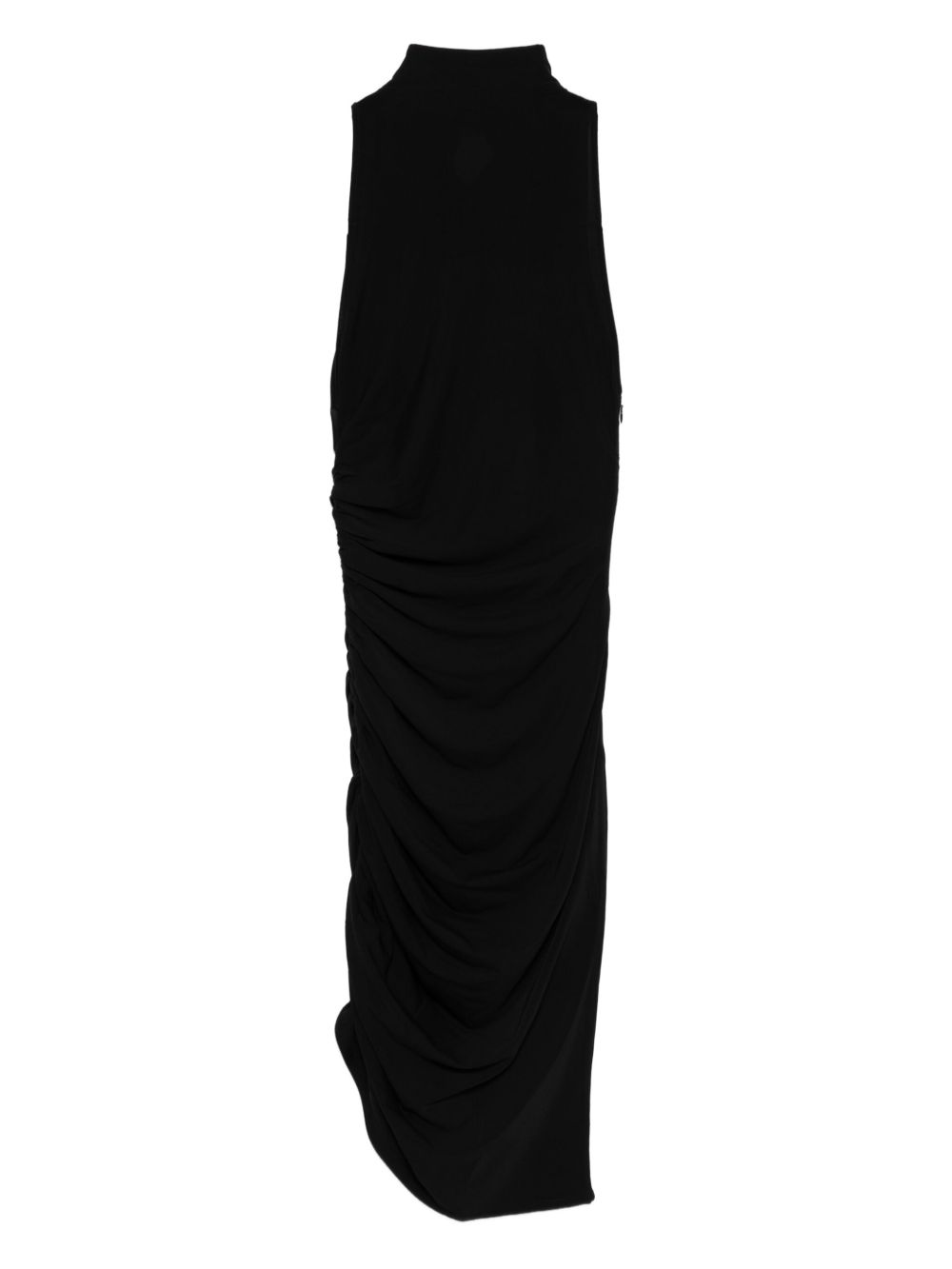 JACQUEMUS Mini High Neck Sleeveless Ruched Dress