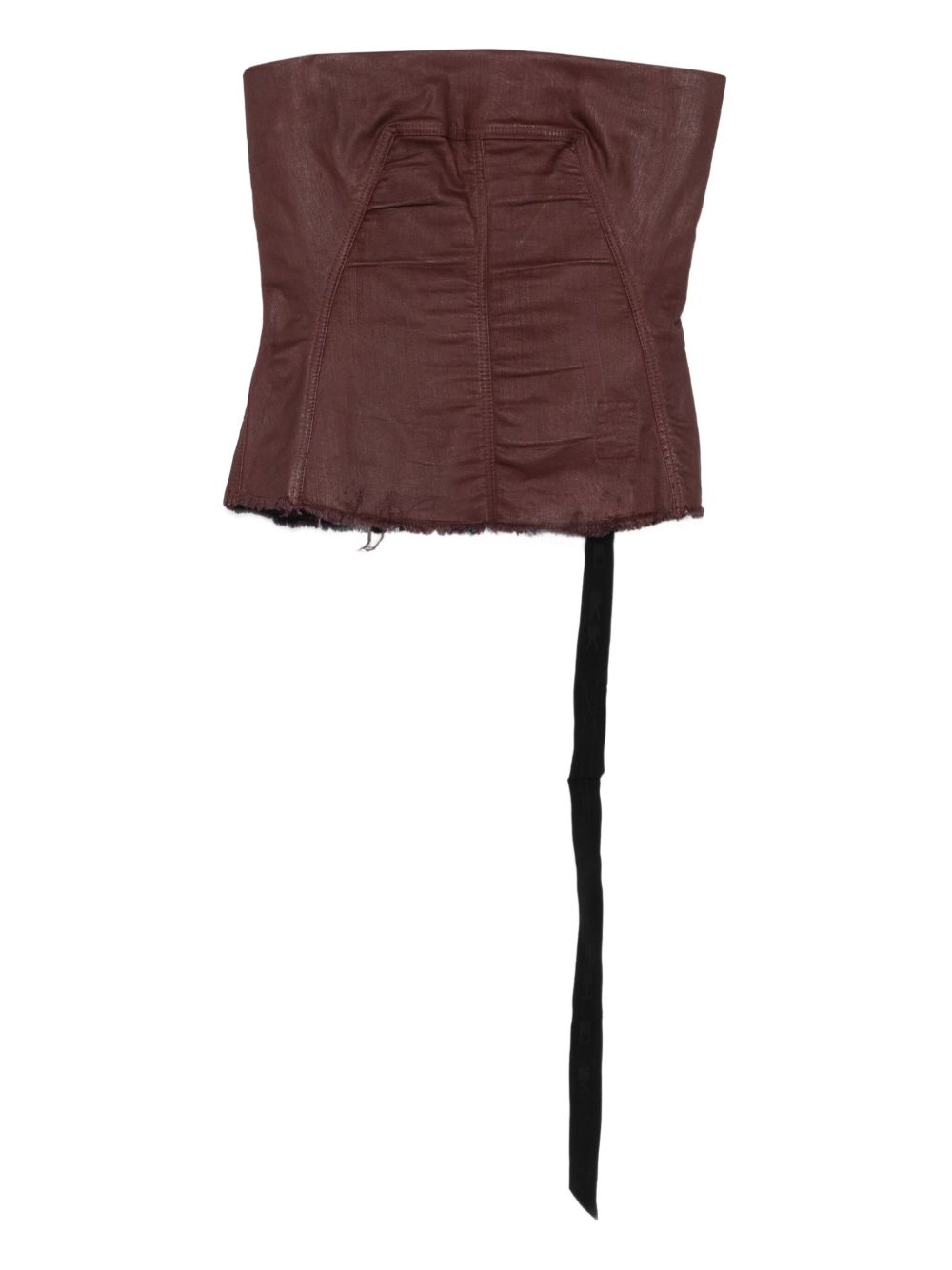 DRKSHDW Hip-Length Stretch Denim Bustier Top - Fitted Design, Size S