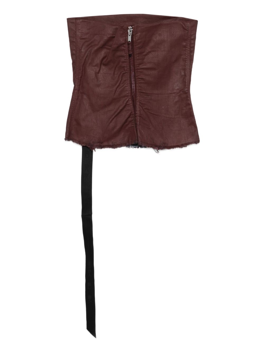 DRKSHDW Hip-Length Stretch Denim Bustier Top - Fitted Design, Size S