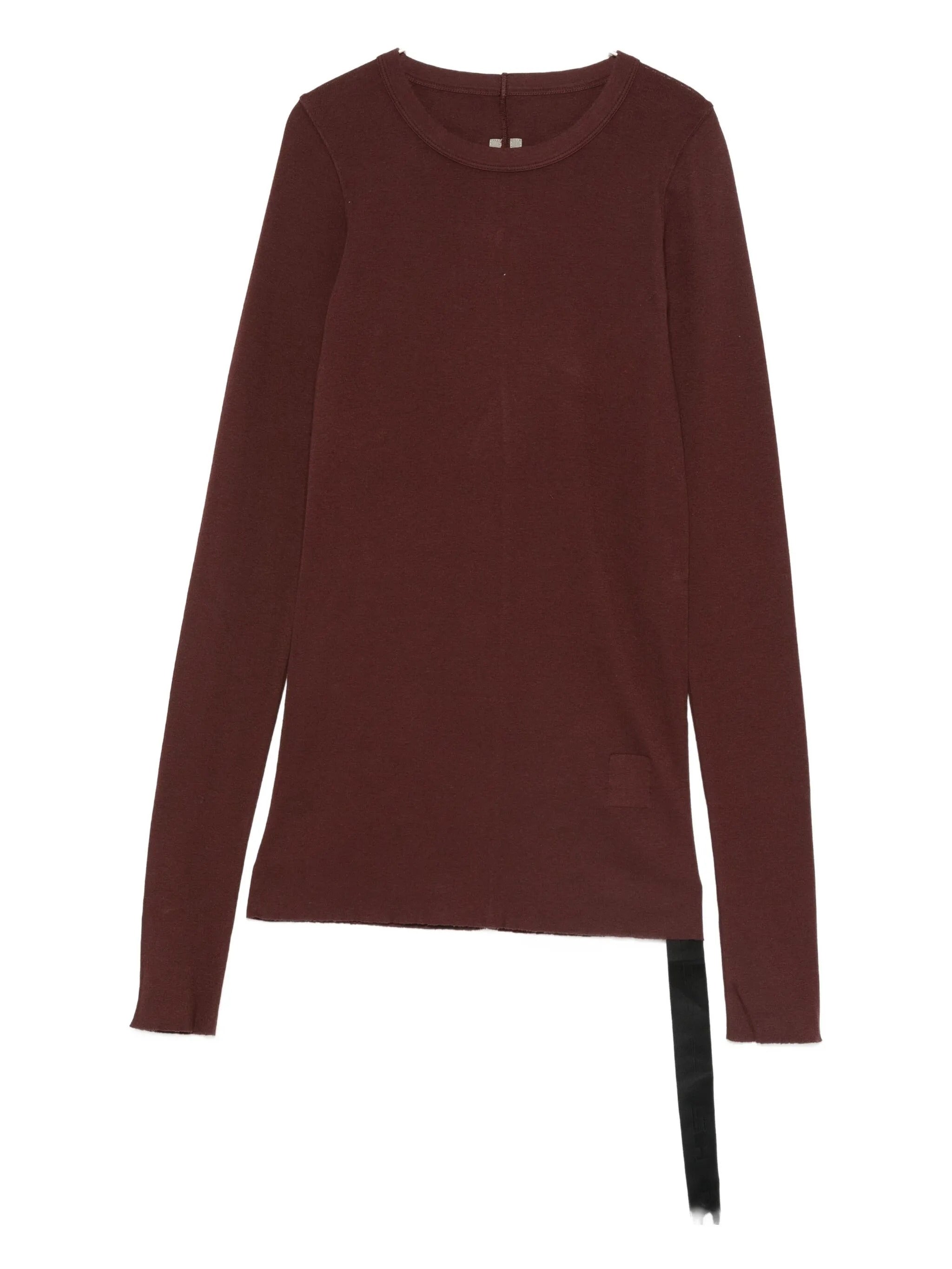 DRKSHDW Ribbed Long Sleeve Crew Neck T-Shirt for Women