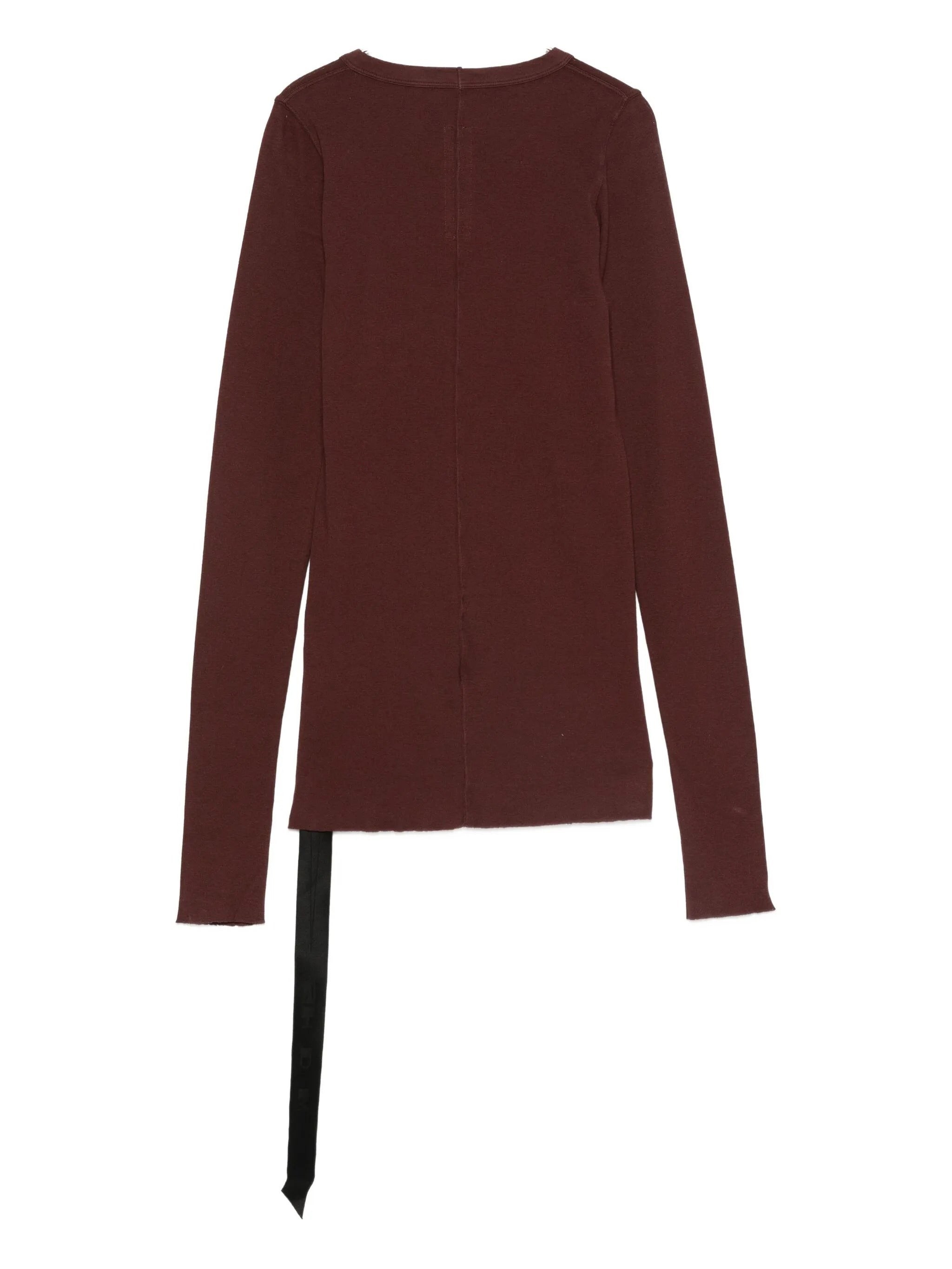 DRKSHDW Ribbed Long Sleeve Crew Neck T-Shirt for Women