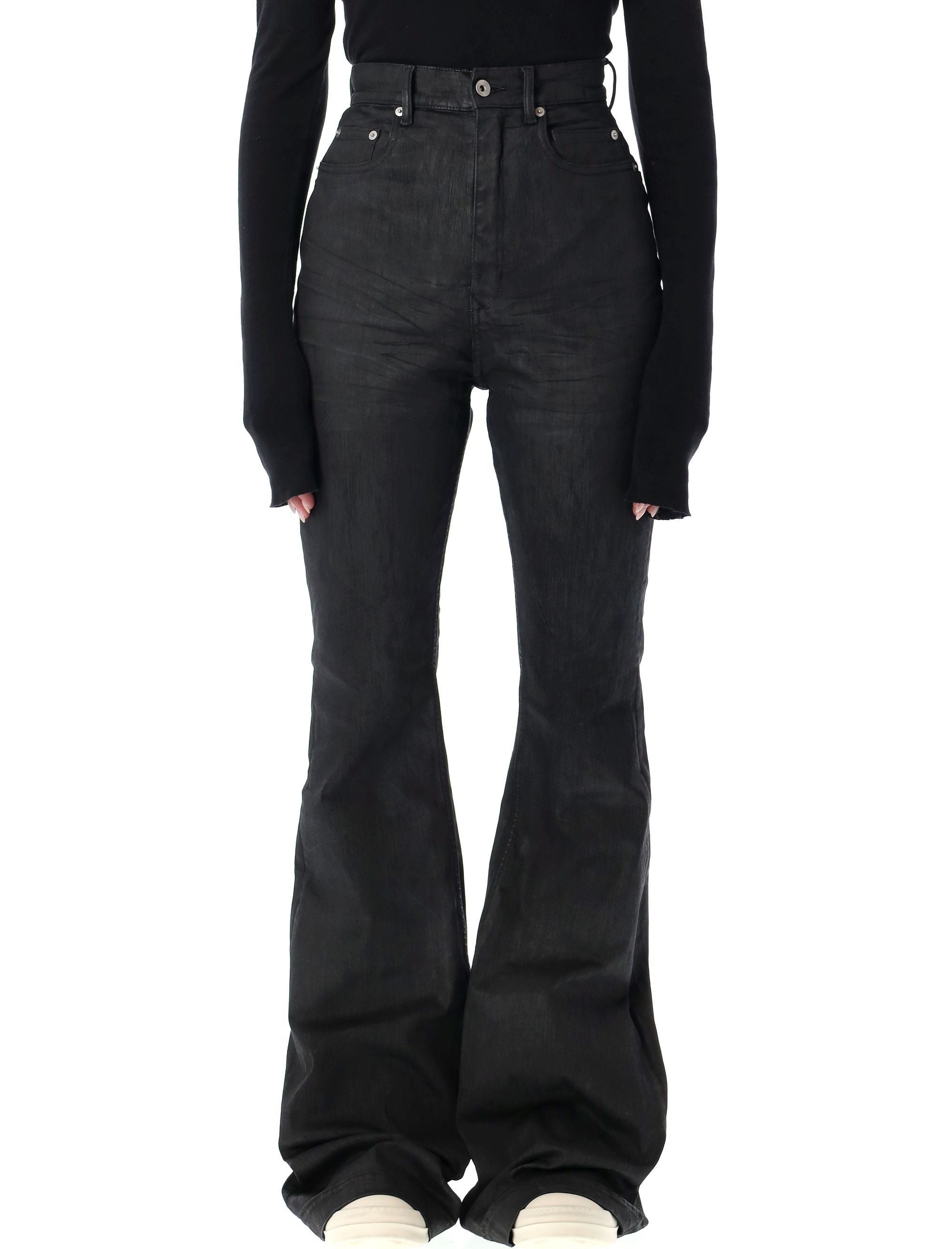 RICK OWENS High-Rise Bootcut Jeans Size 26