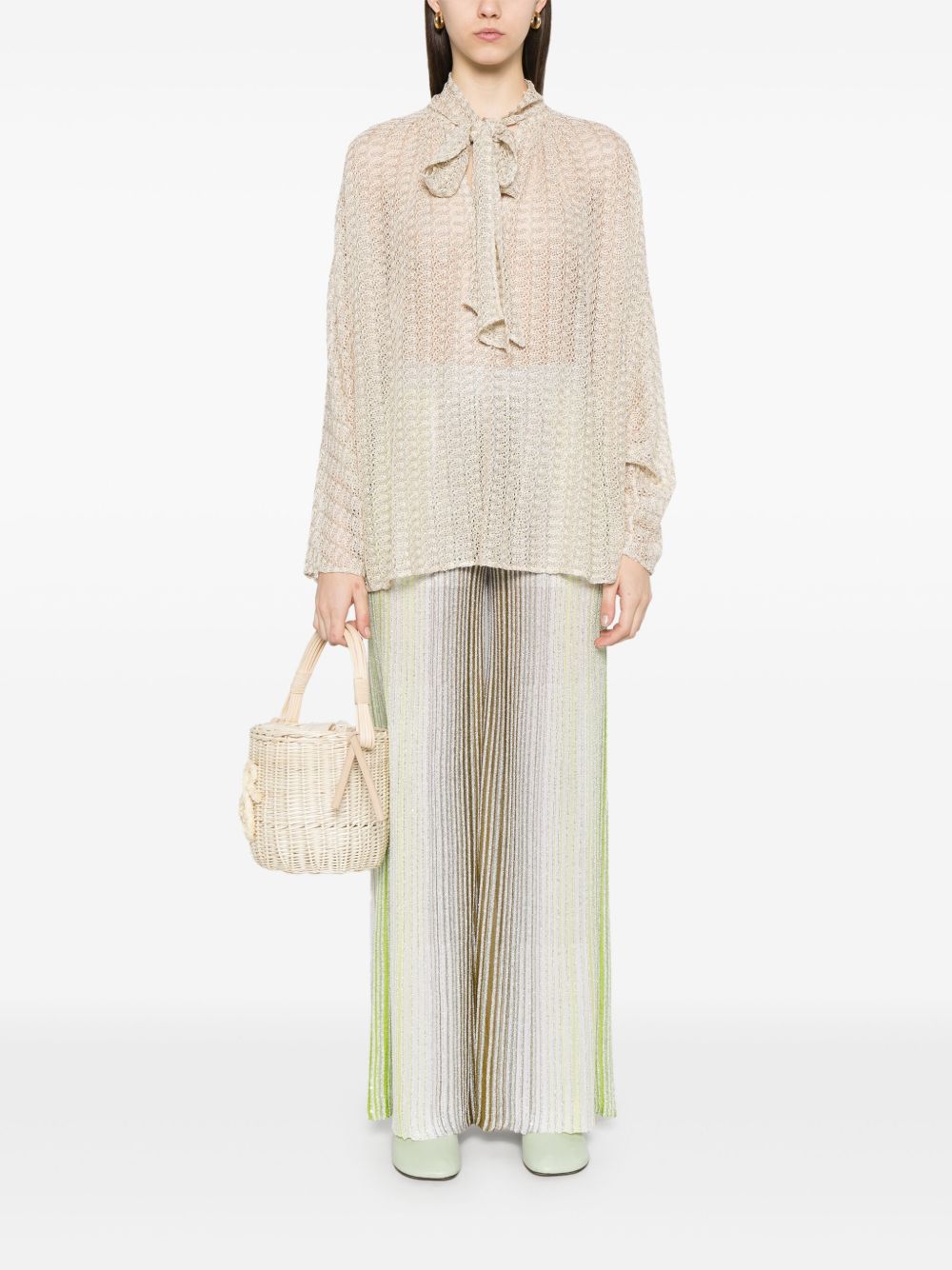MISSONI Metallic Fibre Batwing Sleeve Shirt