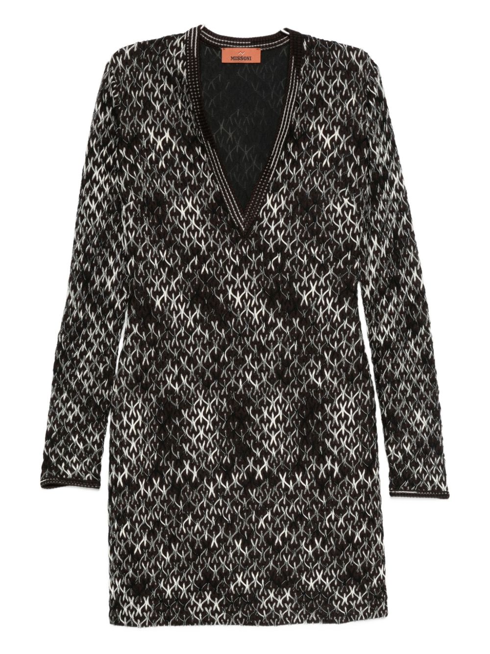MISSONI Wool Blend Geometric Pattern Short Dress for Women