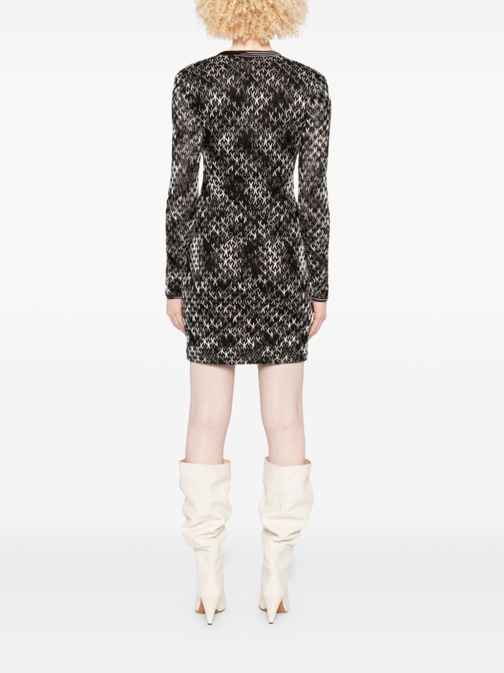 MISSONI Wool Blend Geometric Pattern Short Dress for Women