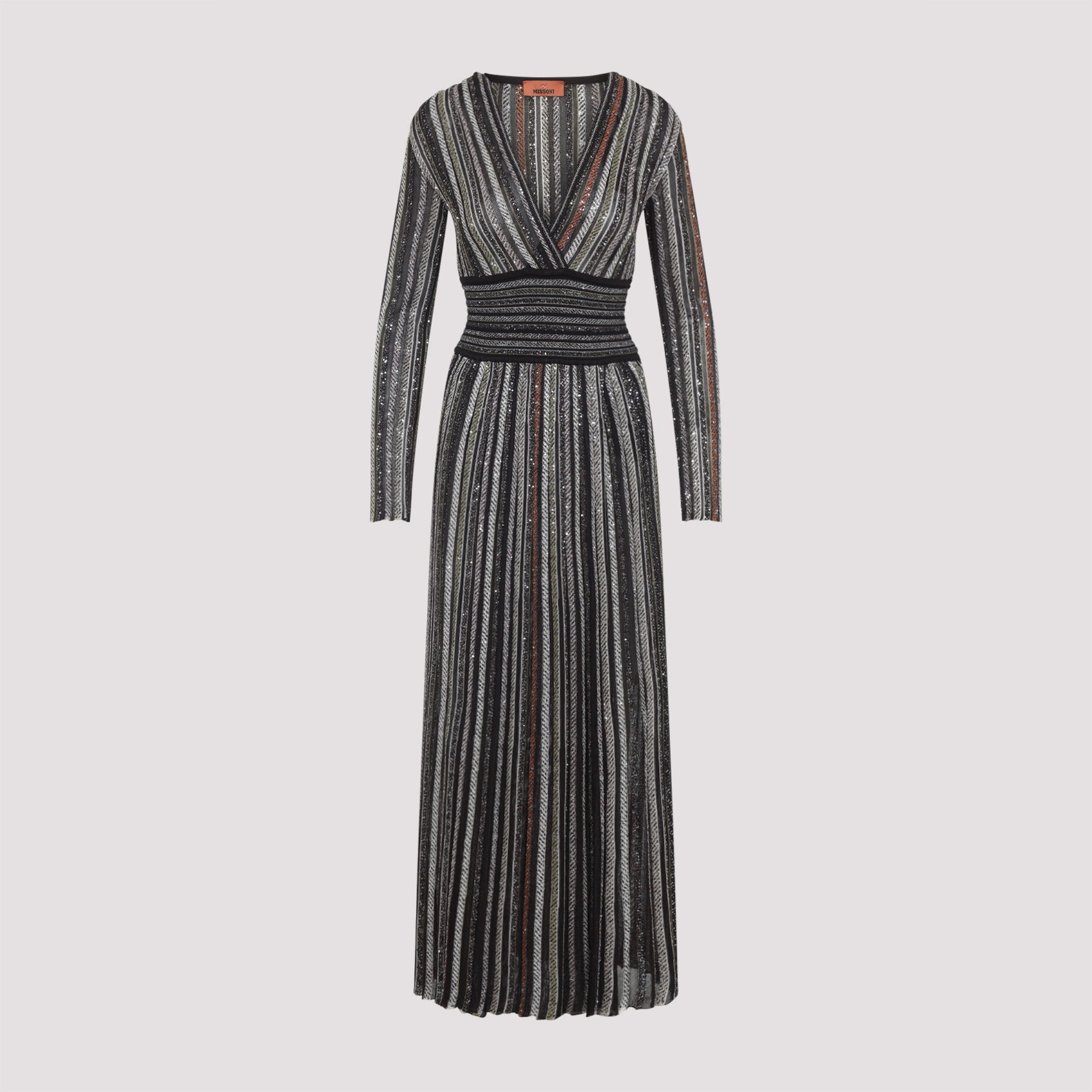 MISSONI Striped Embellished Dress - Size Small
