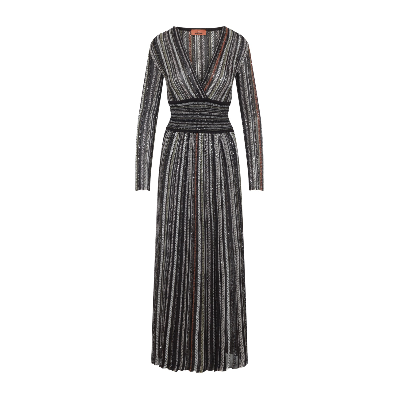 MISSONI Striped Embellished Dress - Size Small