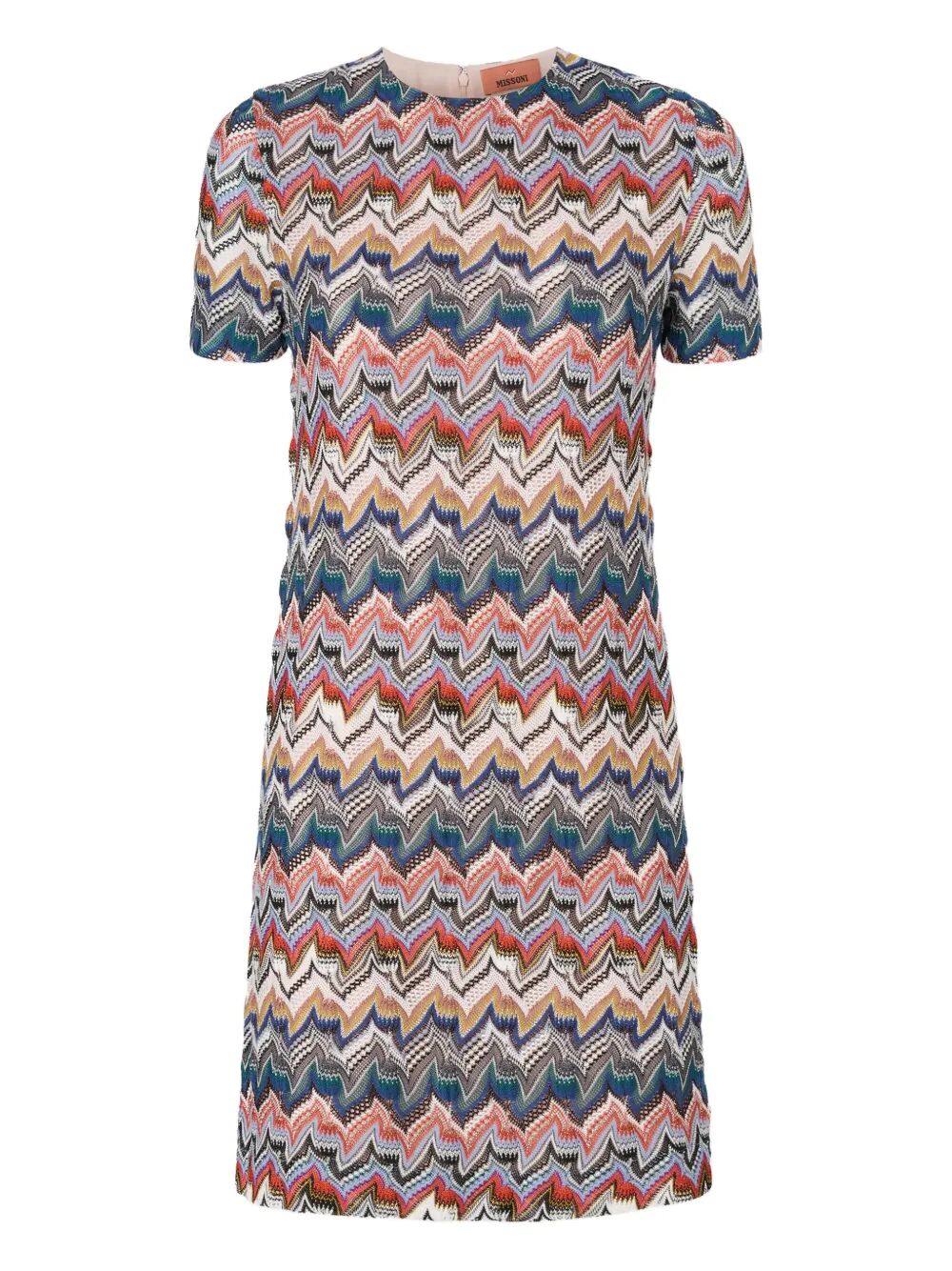 MISSONI Knit Zigzag A-Line Mini Dress