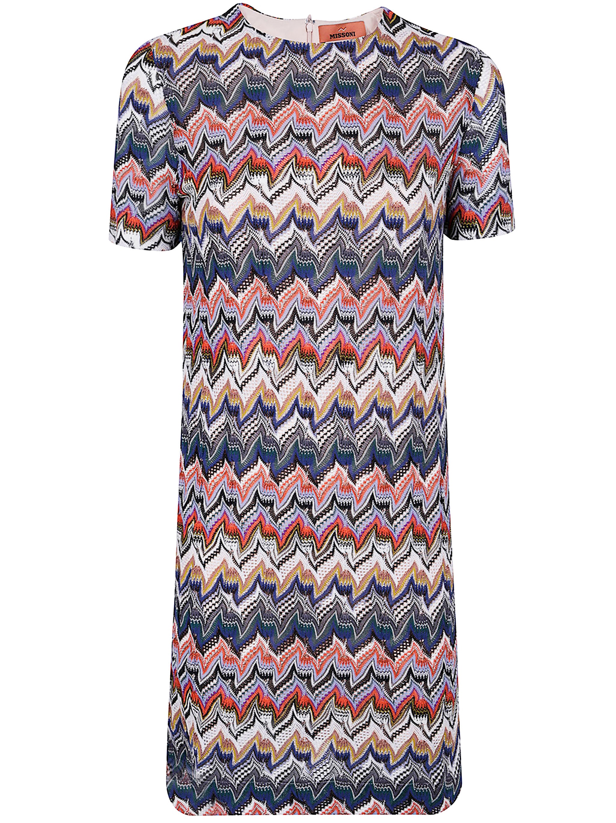 MISSONI Knit Zigzag A-Line Mini Dress