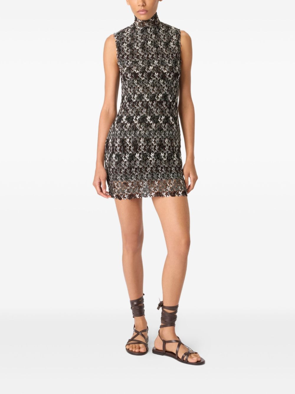 MISSONI Sleeveless Floral Lace Mini Dress