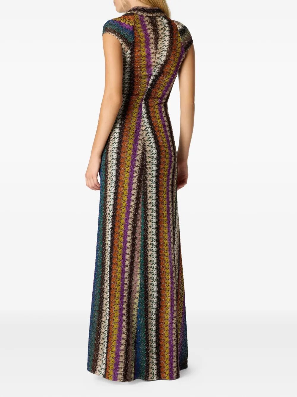 MISSONI Long Striped Dress with Lurex