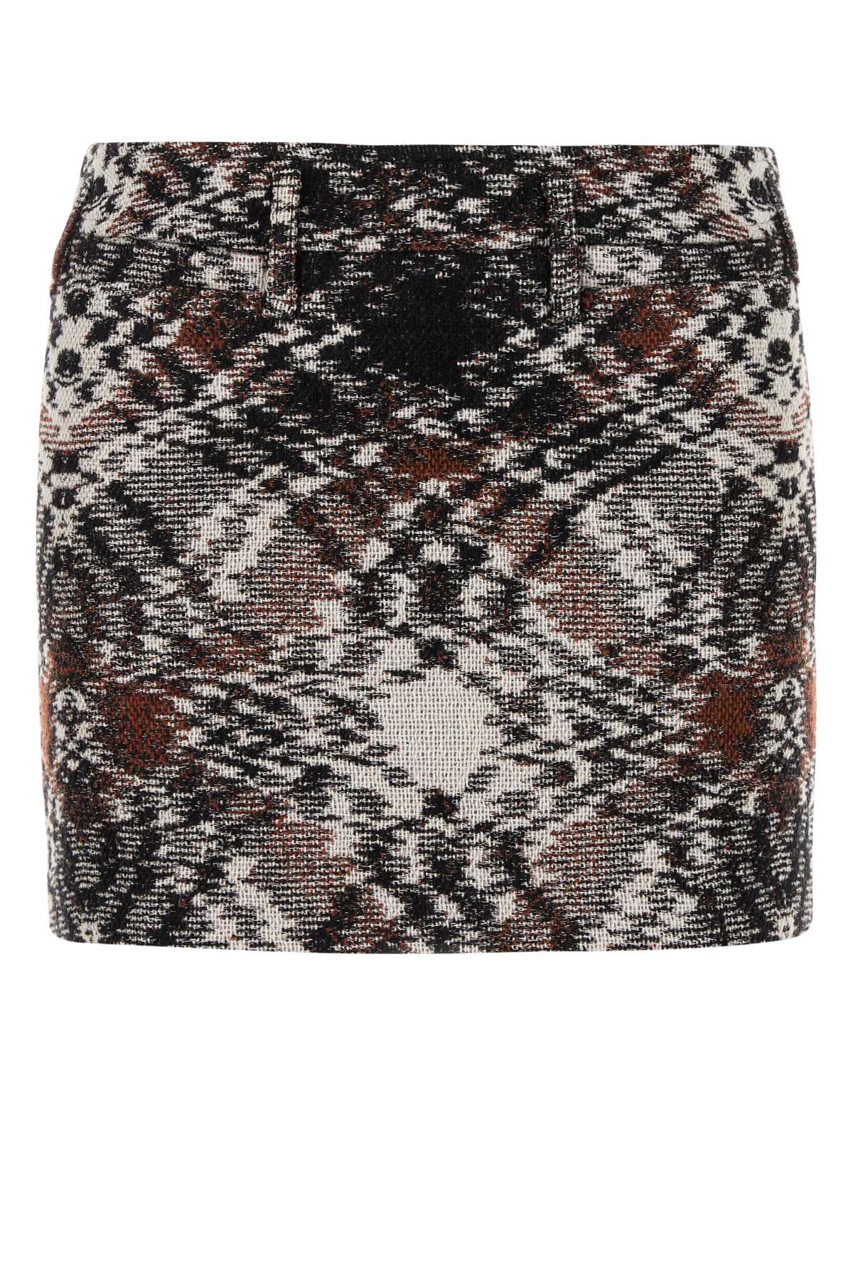 MISSONI Chic Embroidered Wool Blend Mini Skirt
