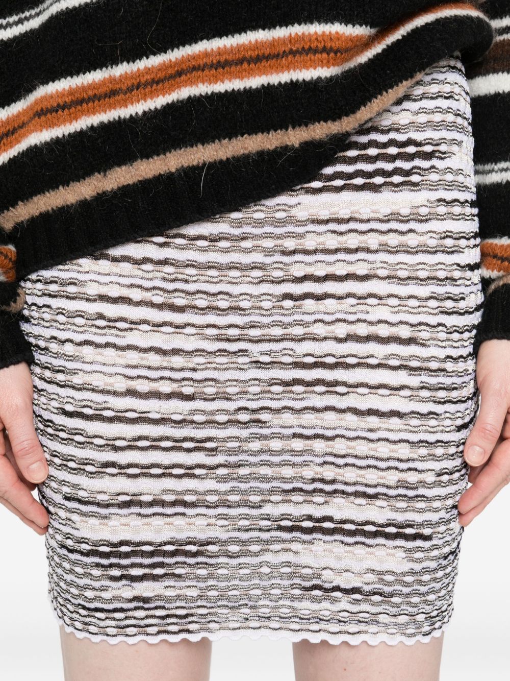 MISSONI Wool Blend Striped Skirt