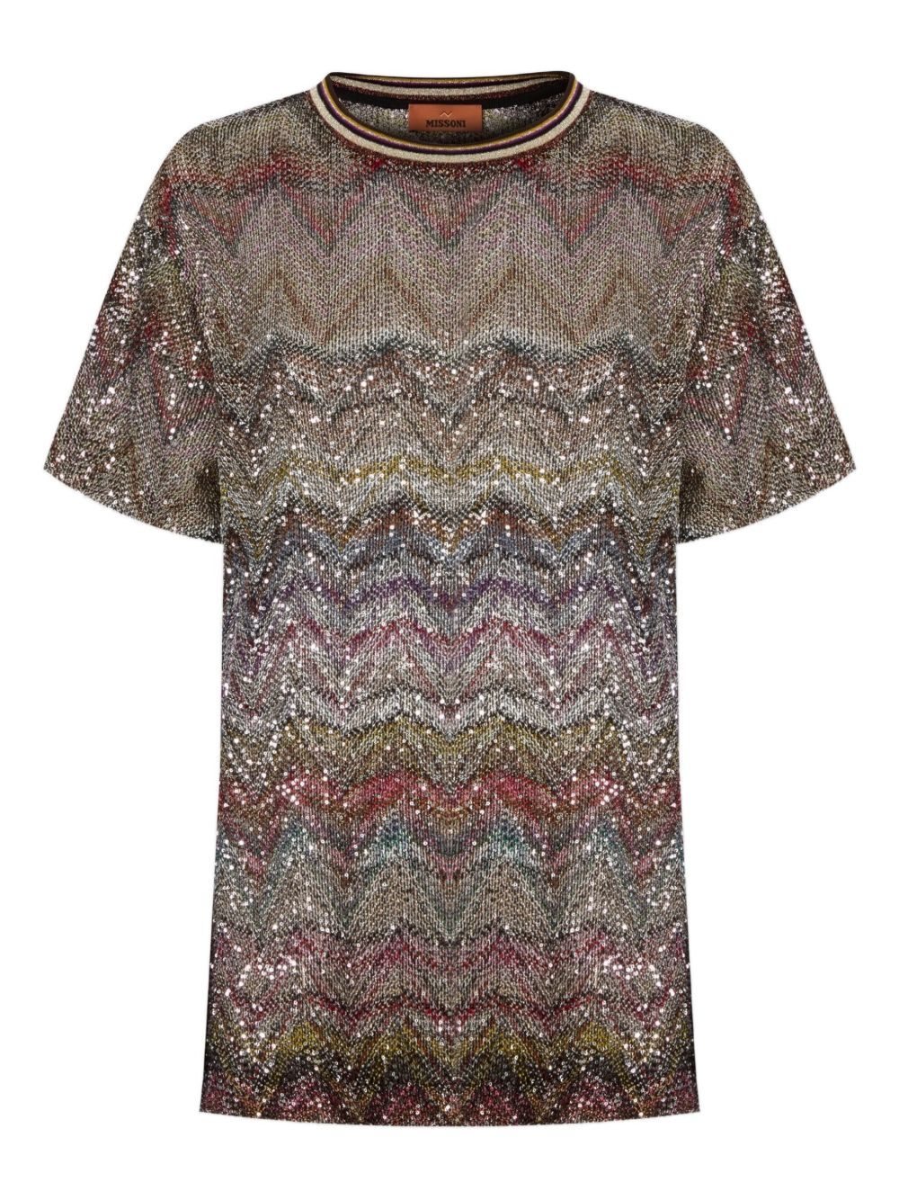 MISSONI Fine Knit Multi-Colour Crew T-Shirt