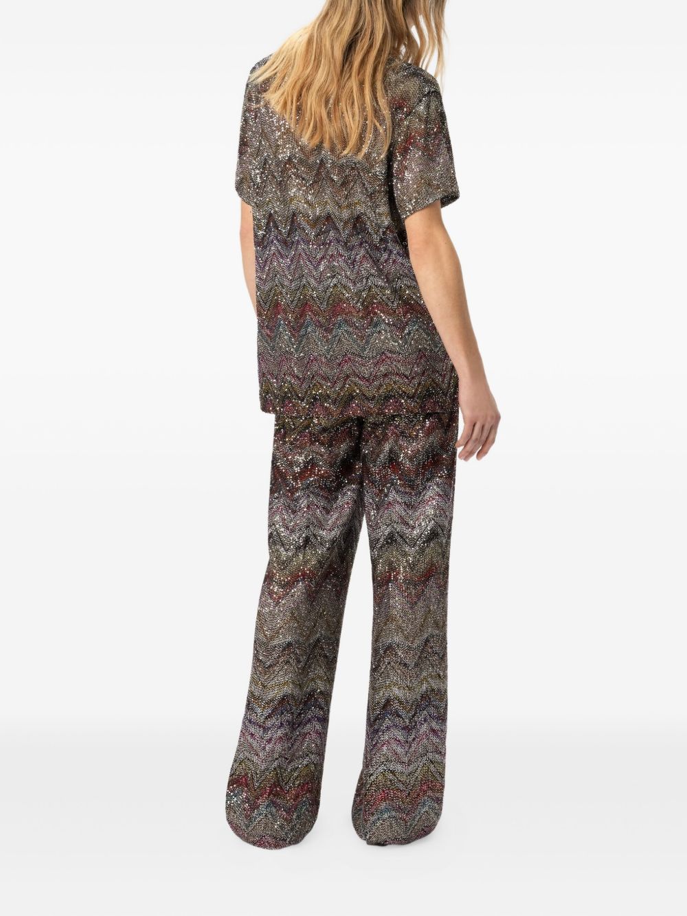 MISSONI Fine Knit Multi-Colour Crew T-Shirt