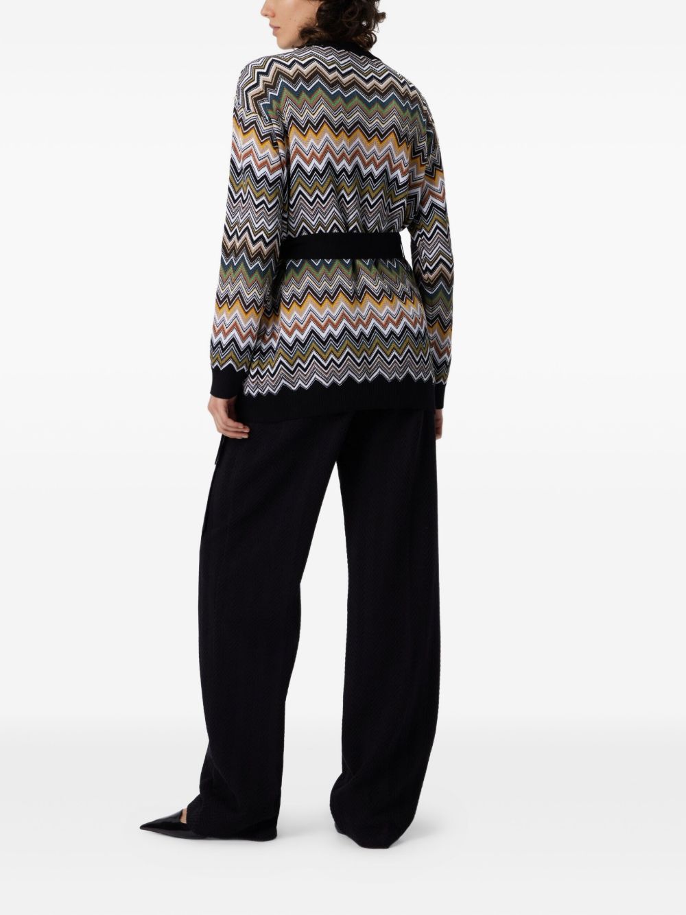 MISSONI Wool Blend Chevron Cardigan