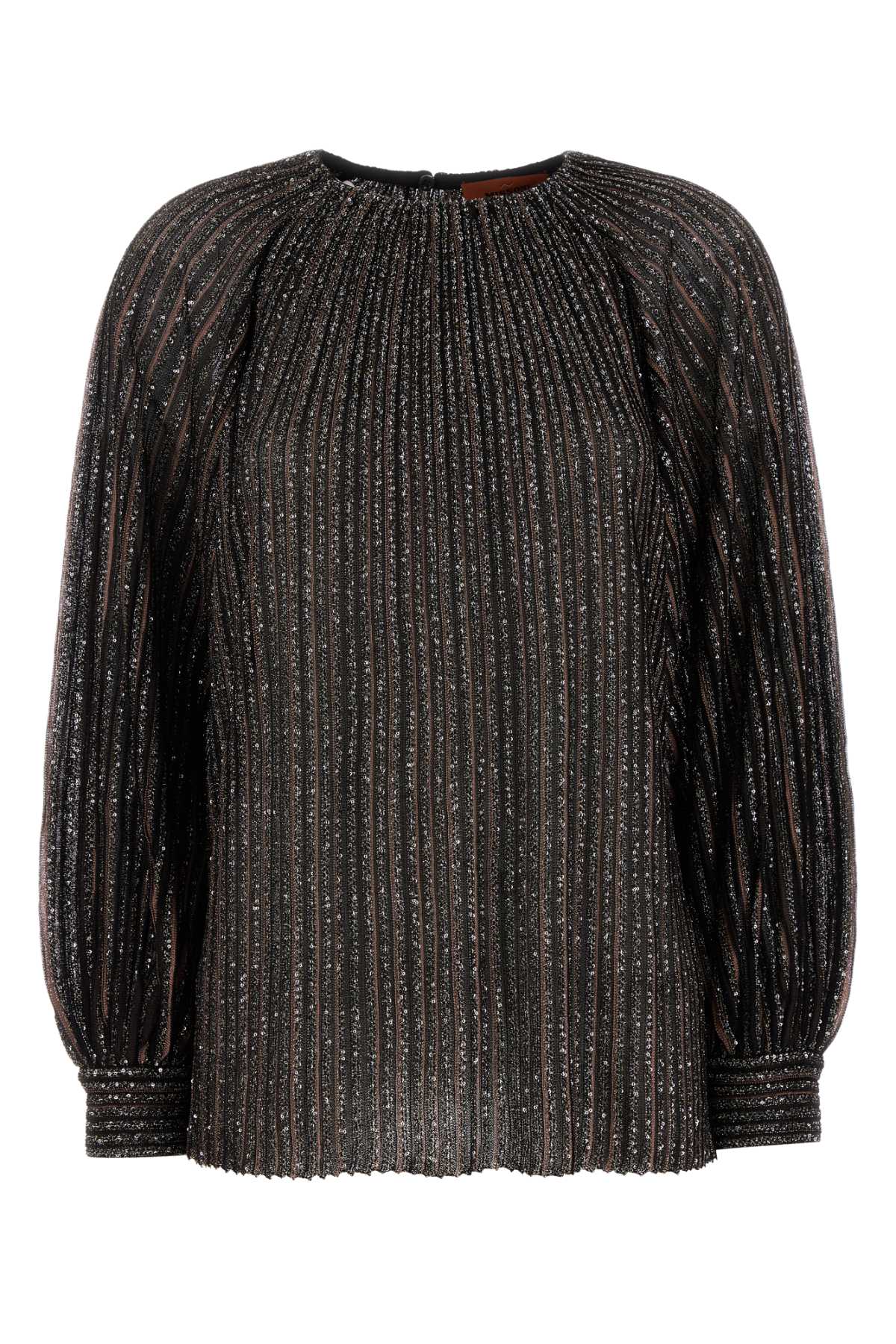 MISSONI Brown Striped Long Sleeve Relaxed Fit Top