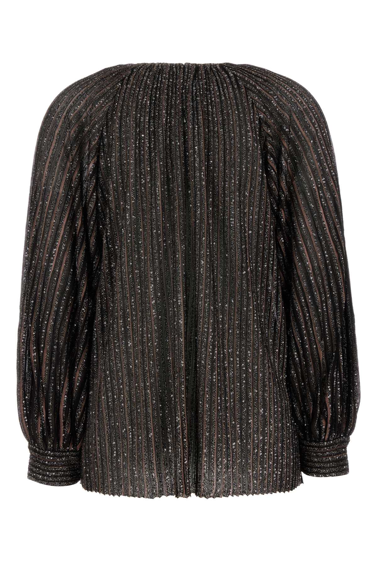MISSONI Brown Striped Long Sleeve Relaxed Fit Top