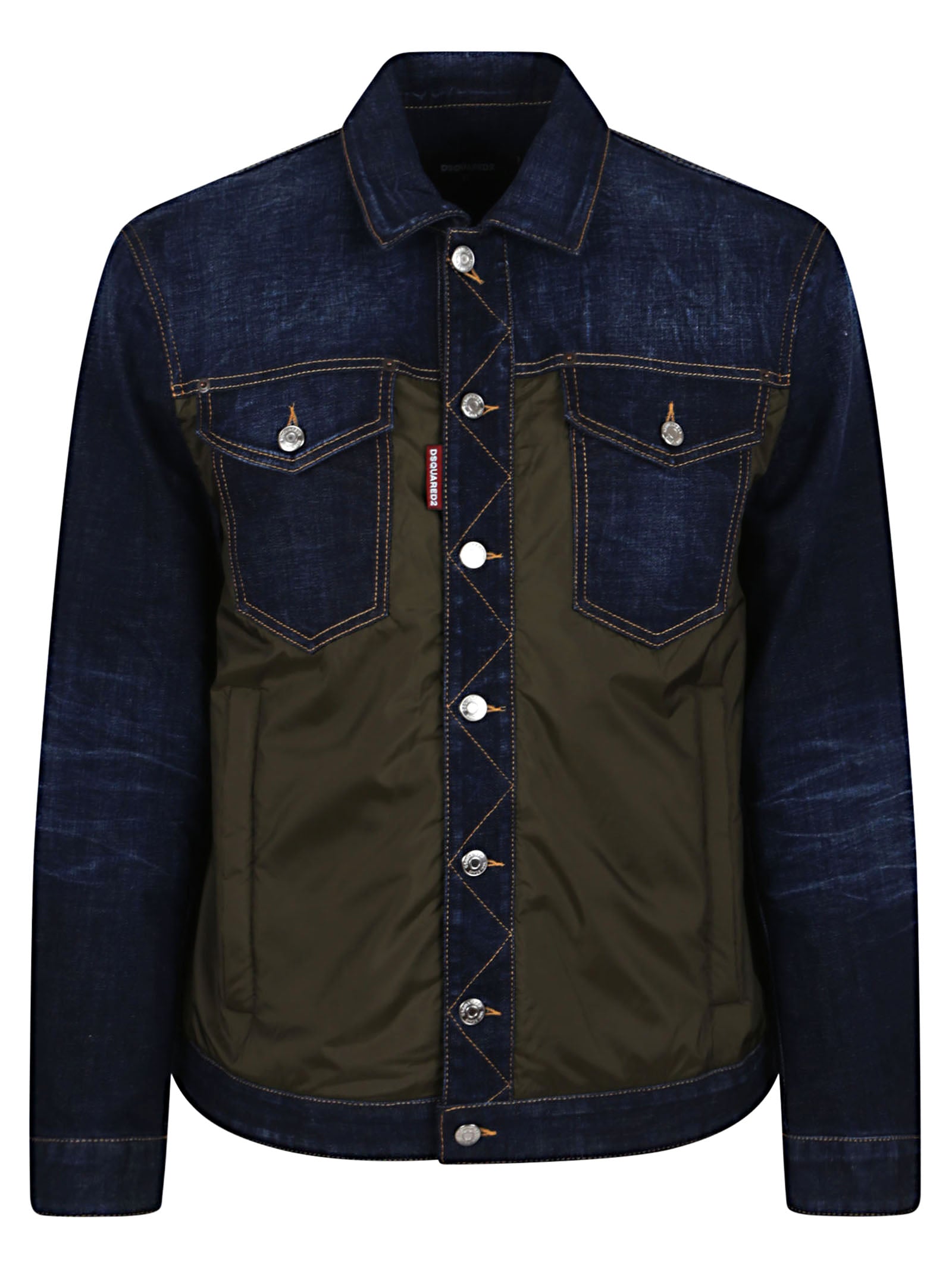 DSQUARED2 Denim Jacket with Padded Inserts - Regular Fit