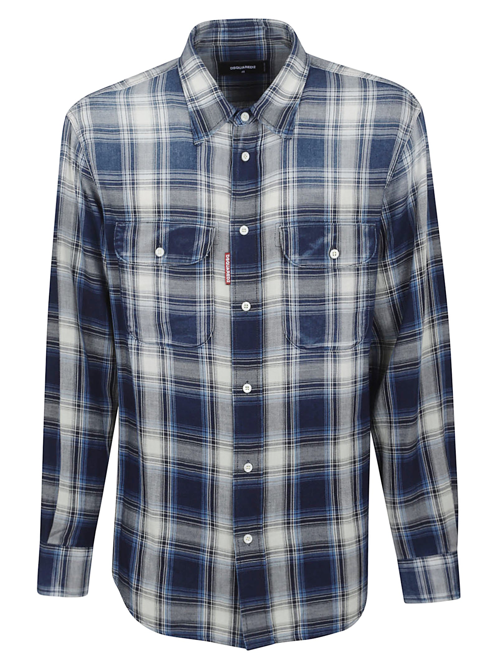 DSQUARED2 Checkered Design Cotton Shirt for Men - Regular Fit