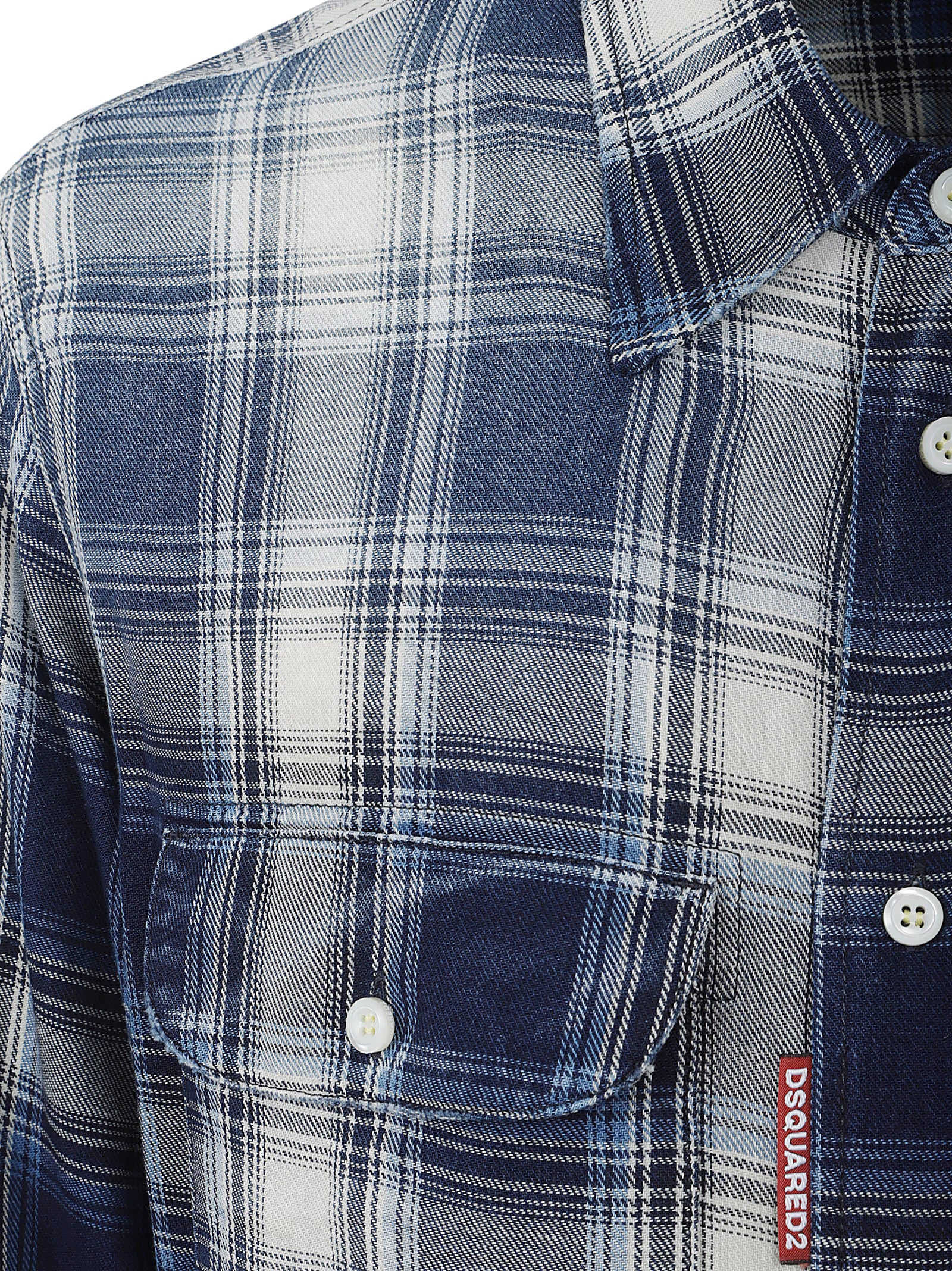 DSQUARED2 Checkered Design Cotton Shirt for Men - Regular Fit