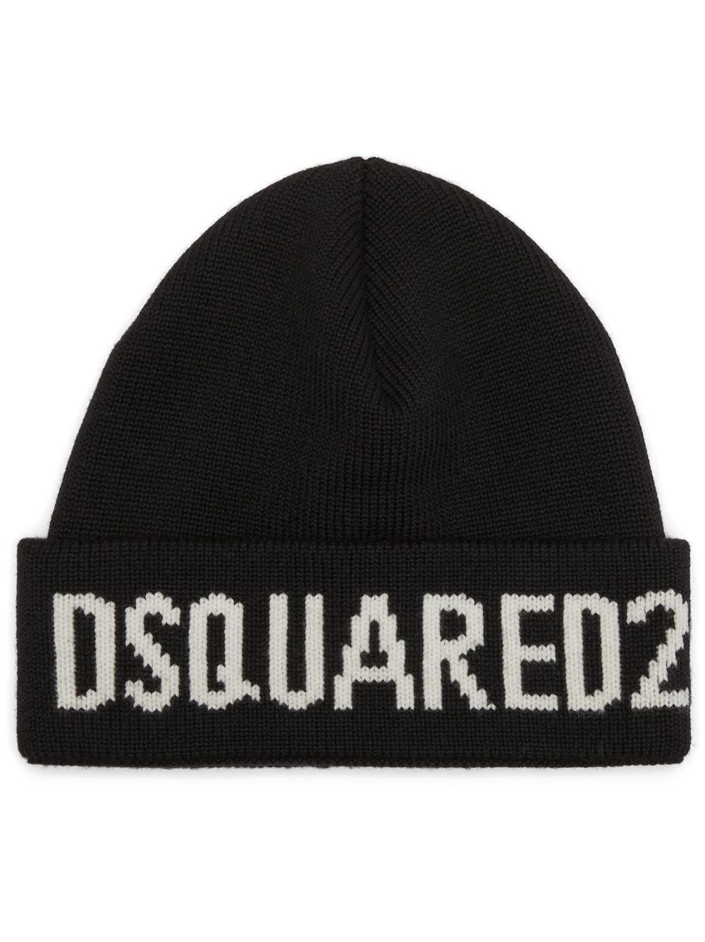 DSQUARED2 Knit Wool Hat with Intricate Logo Design