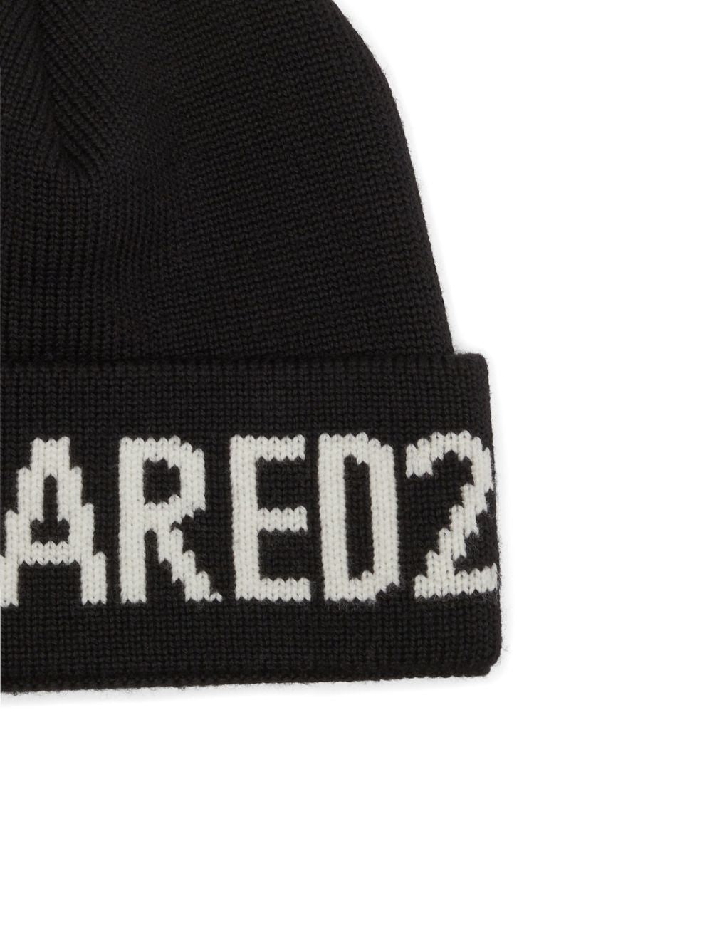 DSQUARED2 Knit Wool Hat with Intricate Logo Design