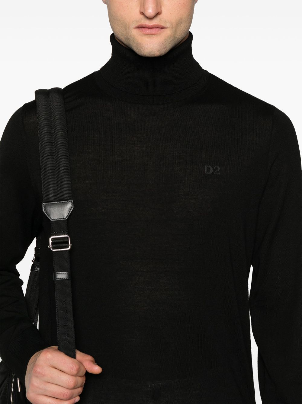 DSQUARED2 Fitted Turtleneck Sweater for Men - Size 48 IT
