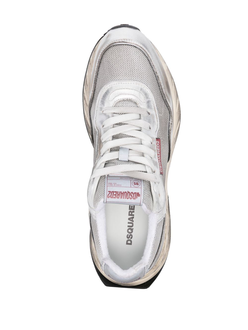 DSQUARED2 Vintage Effect Sneaker for Men - SPRING SUMMER 25