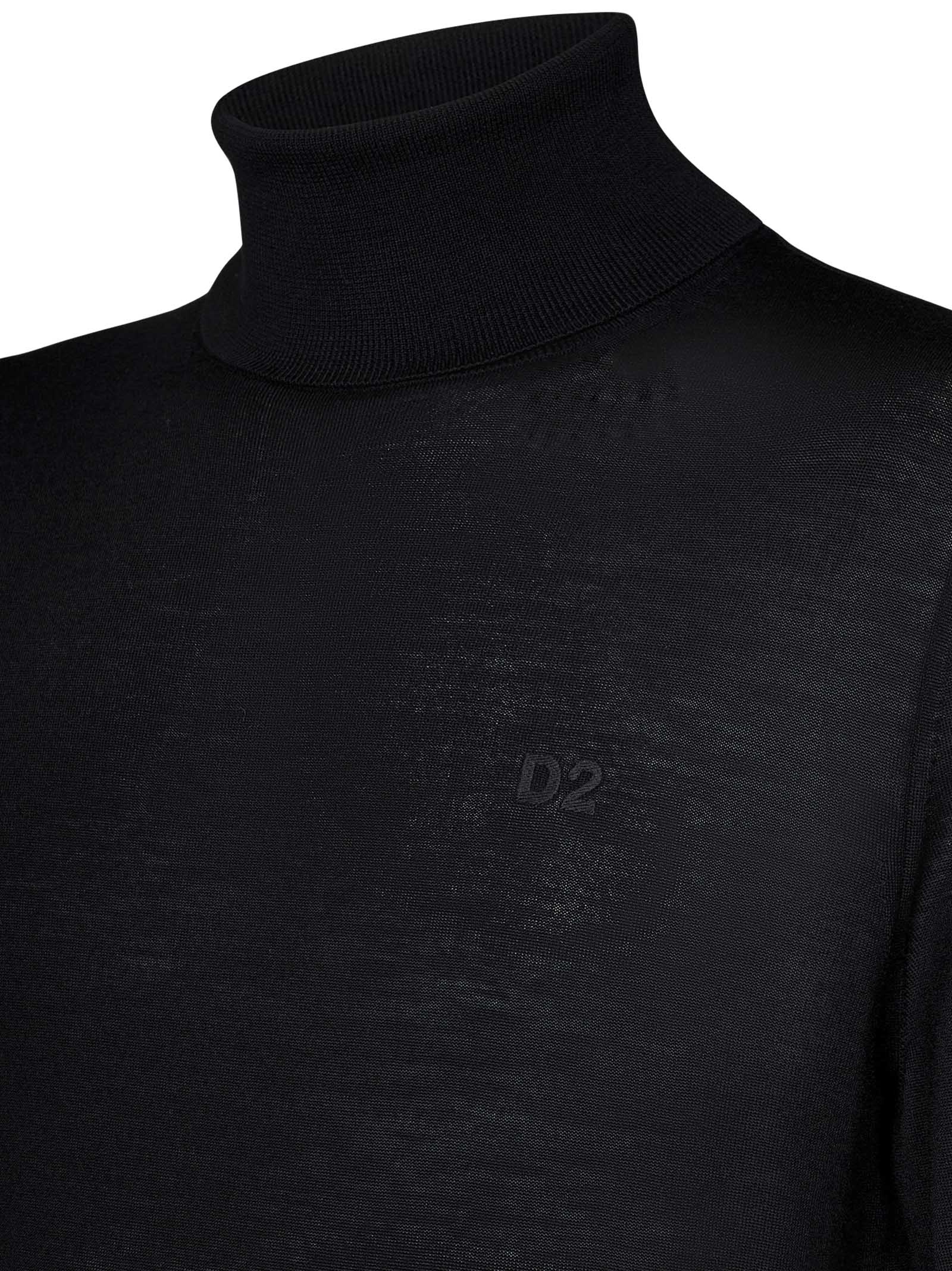 DSQUARED2 Fitted Turtleneck Sweater for Men - Size 48 IT