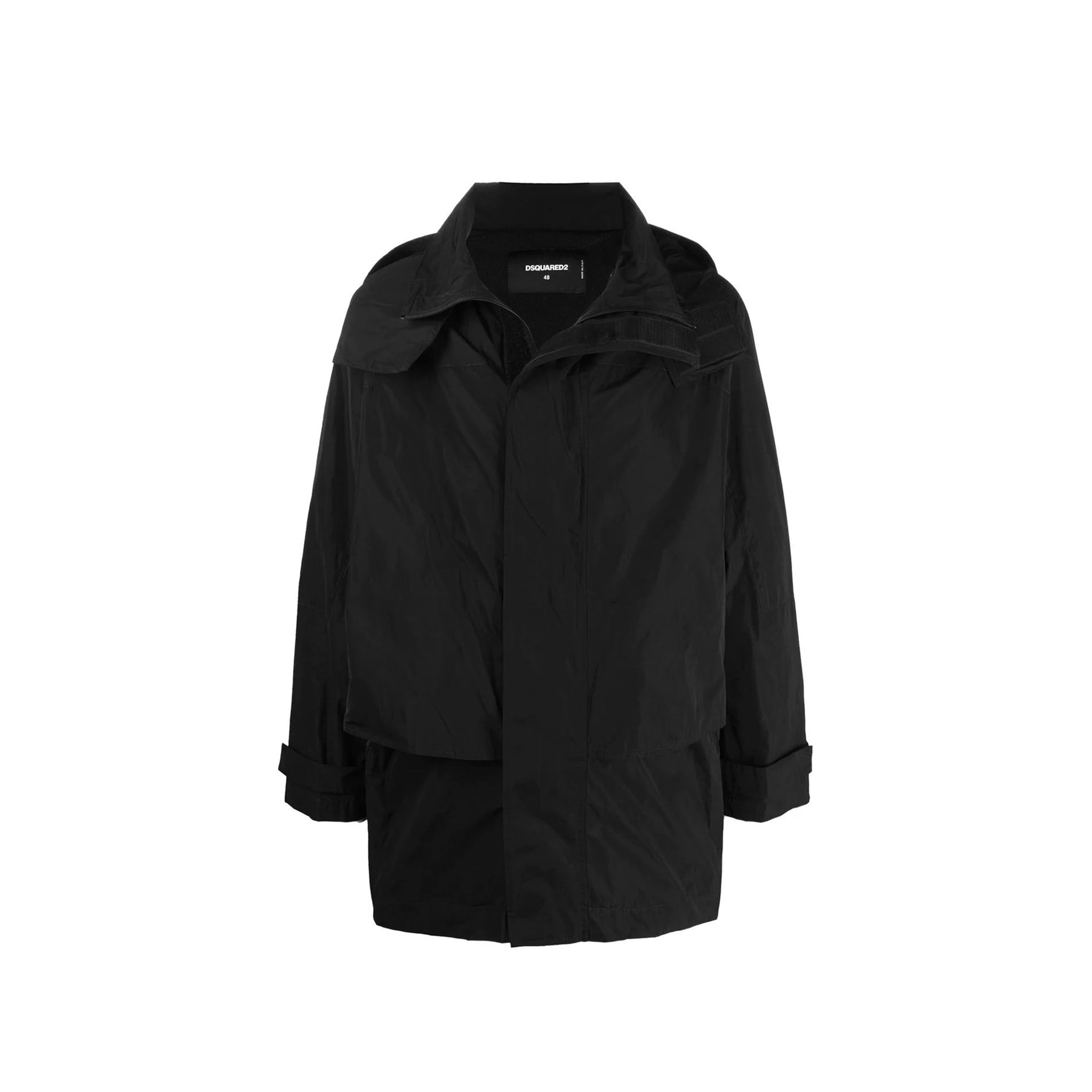 DSQUARED2 Stylish Windbreaker Jacket with Non-Detachable Hood