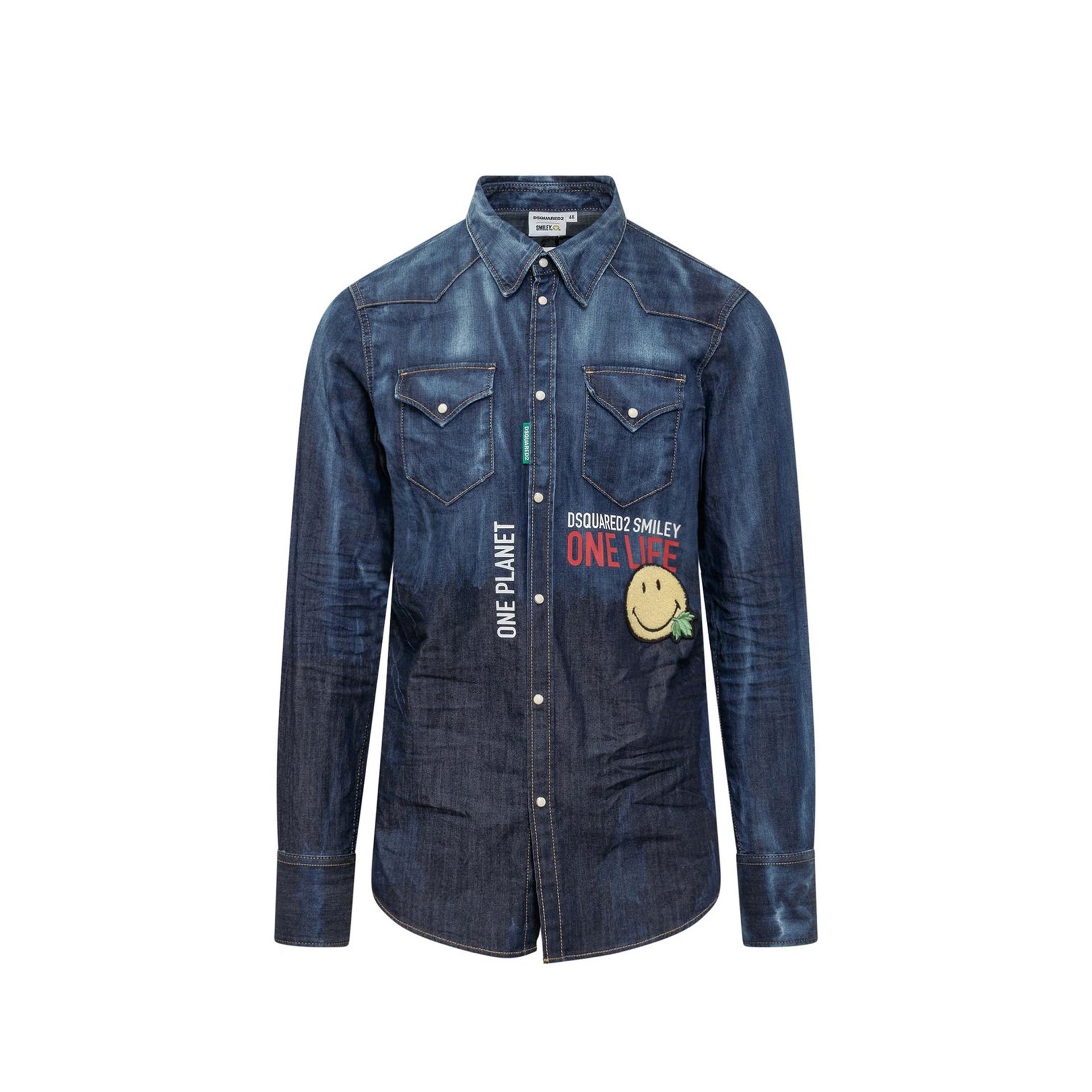 DSQUARED2 Signature Mini Denim Shirt for Men