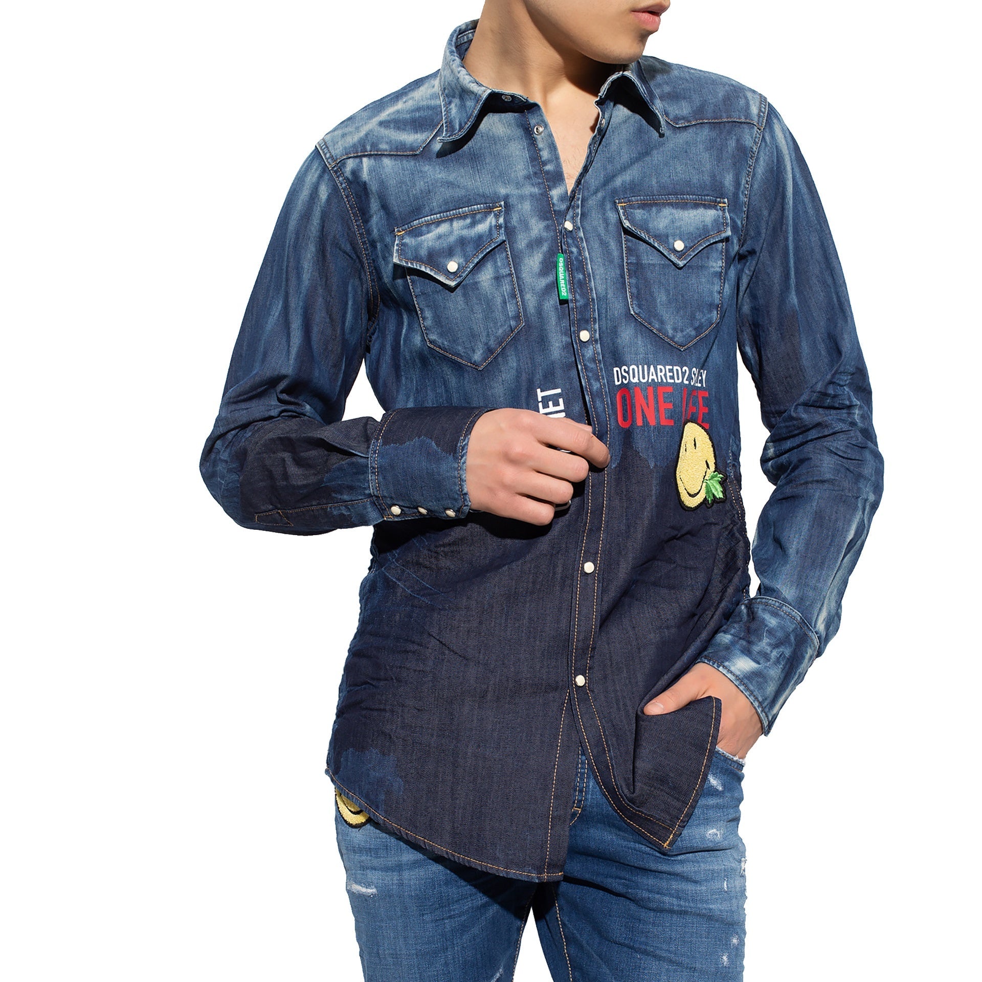 DSQUARED2 Signature Mini Denim Shirt for Men
