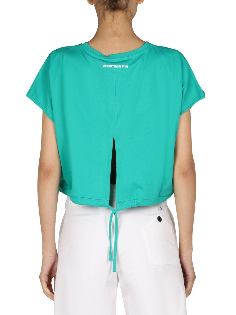 DEPARTMENT FIVE Women's Mini T-Shirt with Drawstring Bottom
