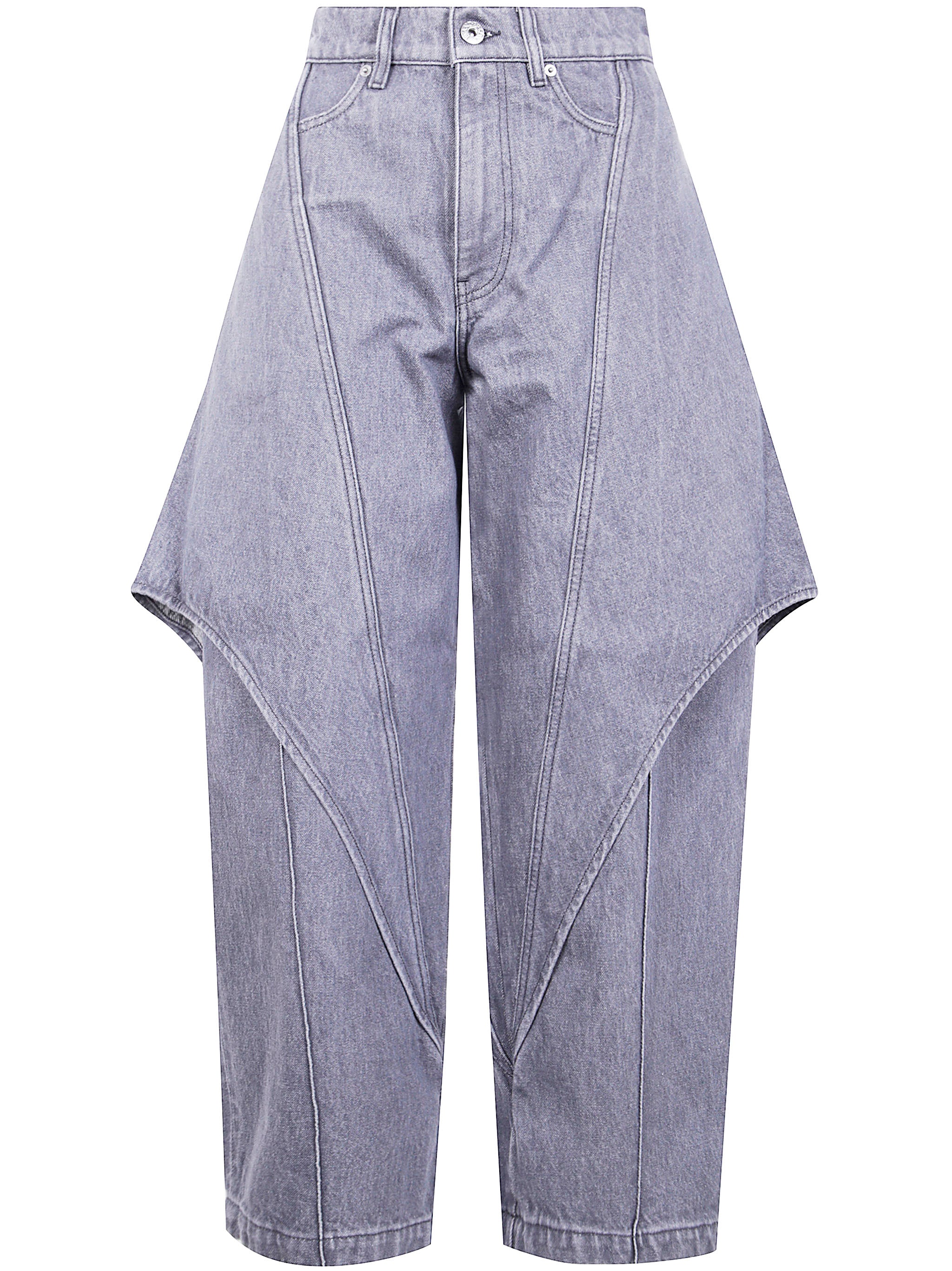 JW ANDERSON Cropped Sculptural Mini Jeans