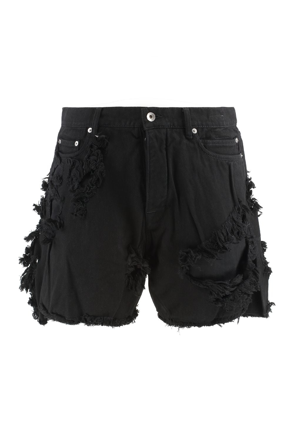 DRKSHDW Distressed Cotton Bermuda Shorts for Men - SS24