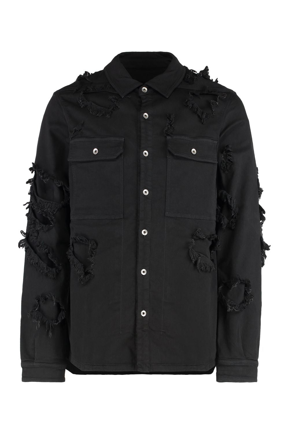 DRKSHDW Distressed Cotton Overshirt for Men